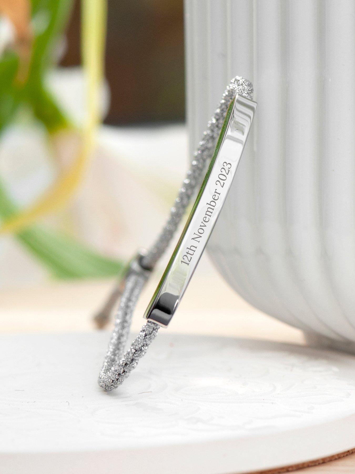 Image 3 of 5 of Treat Republic Personalised Silver Identity Rope Bracelet