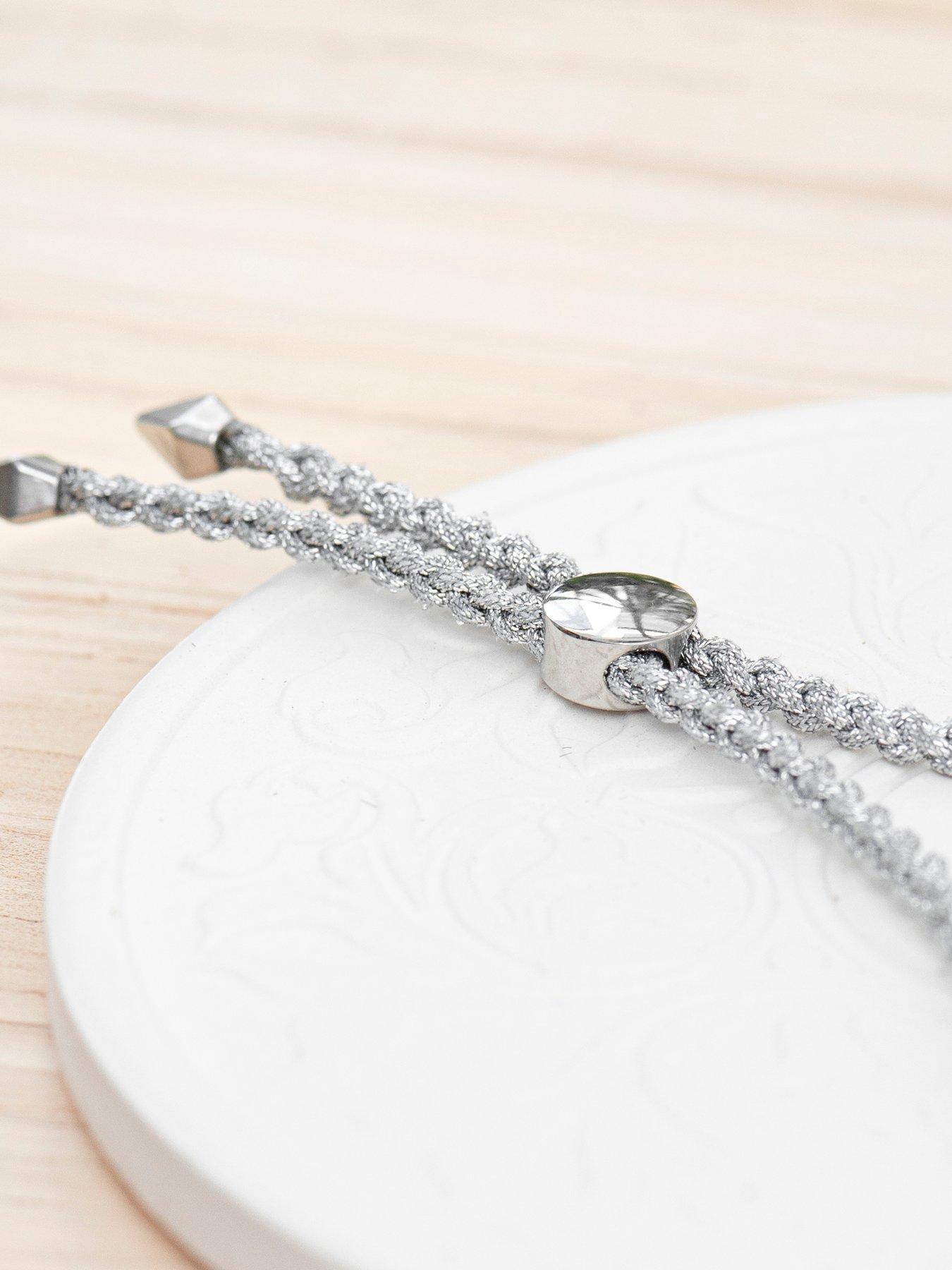 Image 4 of 5 of Treat Republic Personalised Silver Identity Rope Bracelet