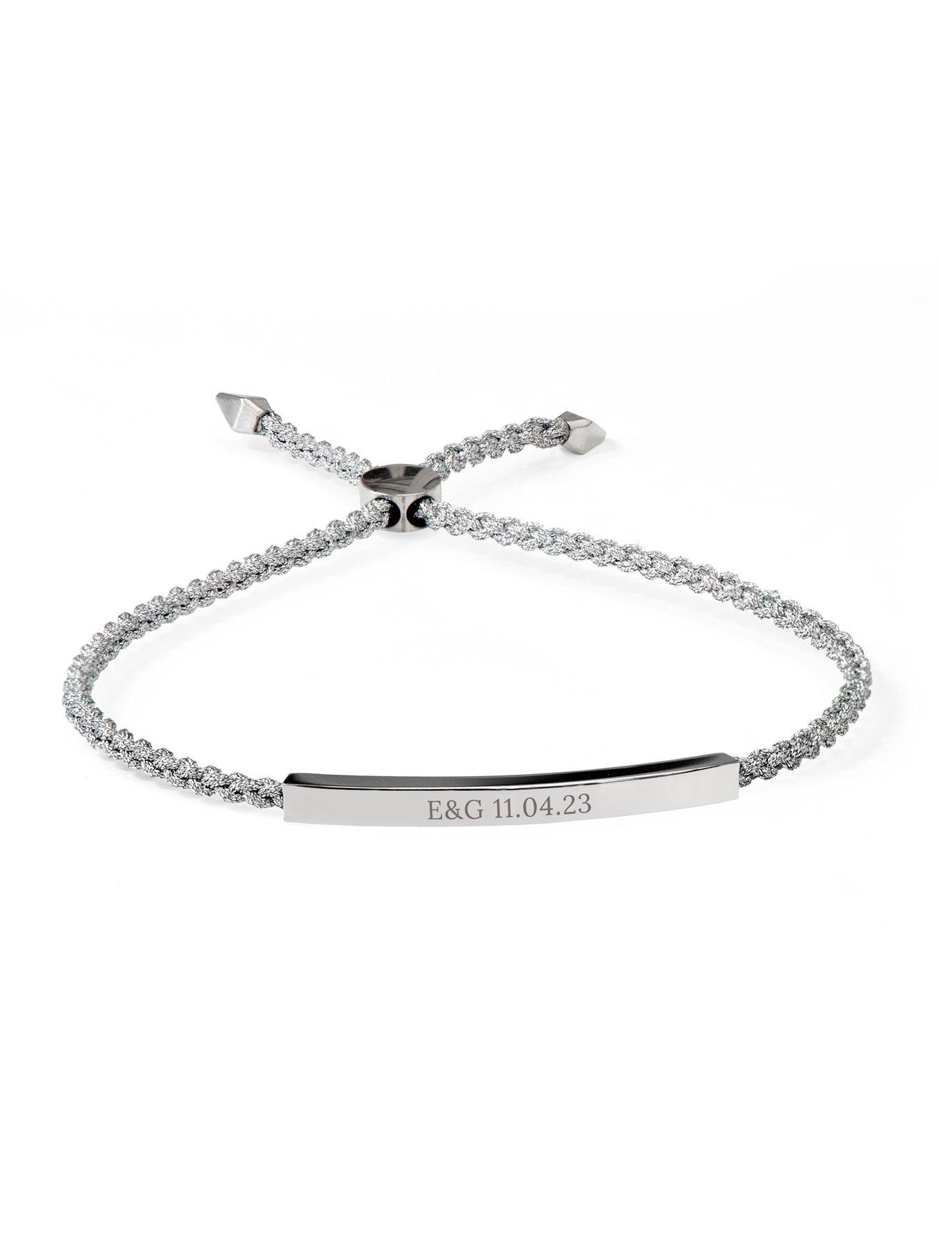 Image 5 of 5 of Treat Republic Personalised Silver Identity Rope Bracelet