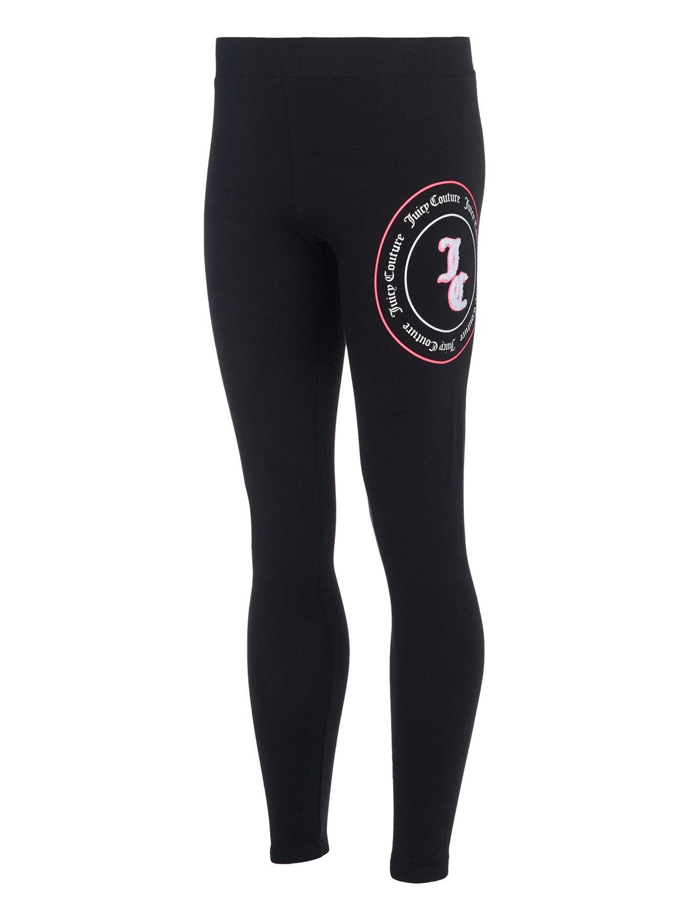 Juicy Couture Girls Logo Leggings Black littlewoods