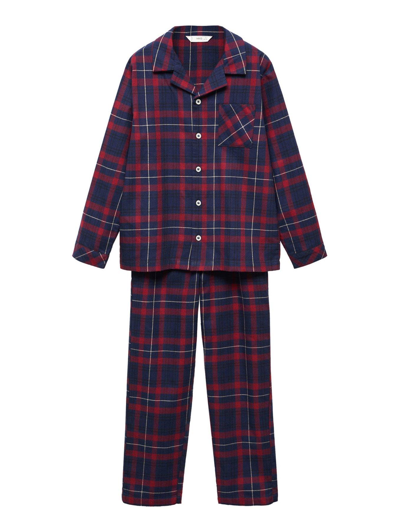 In The Style Unisex Kids Family Santa/Gingerbread Man Pinted Jersey Pyjama  Set - Navy