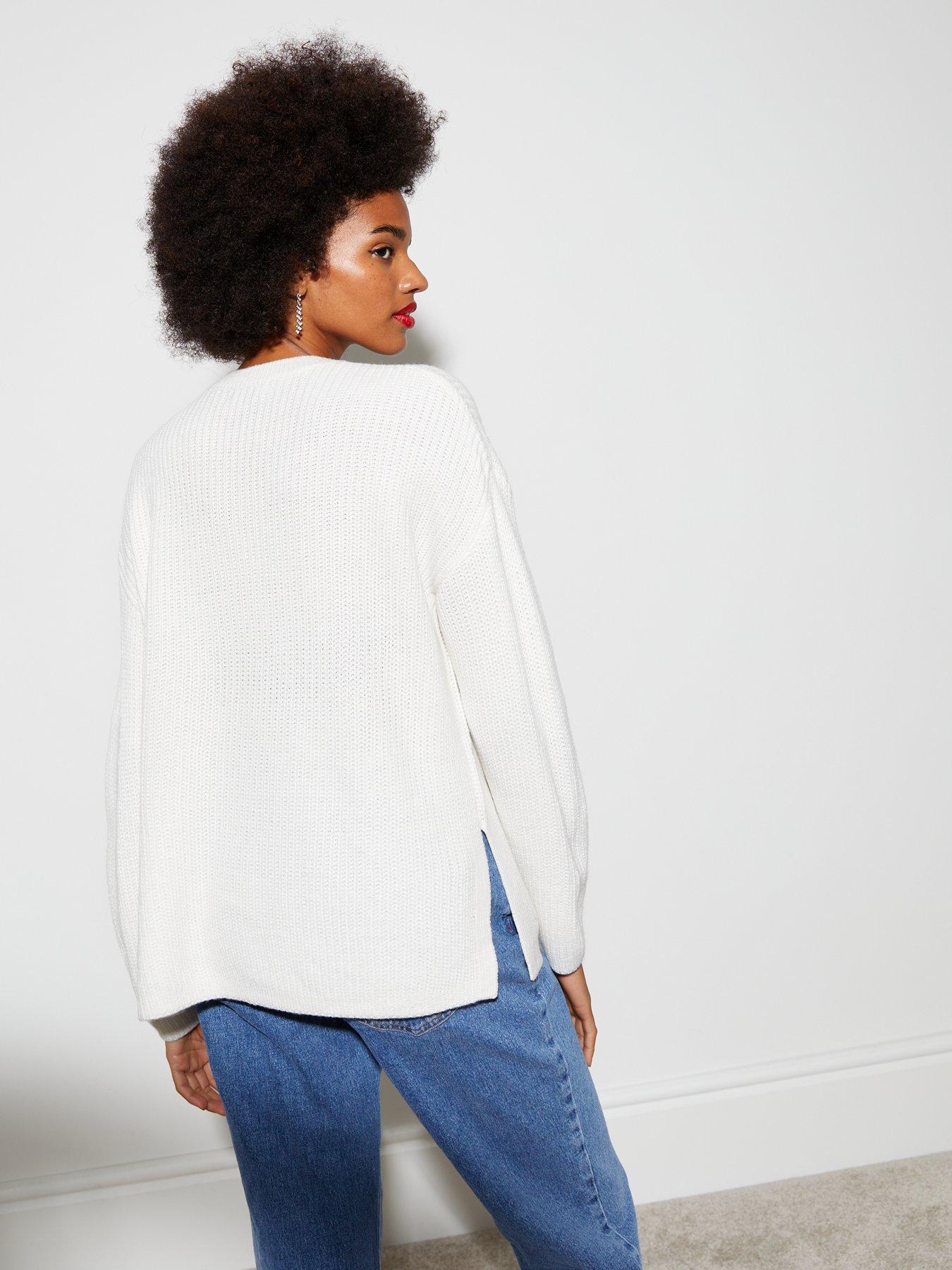 White deals embellished jumper