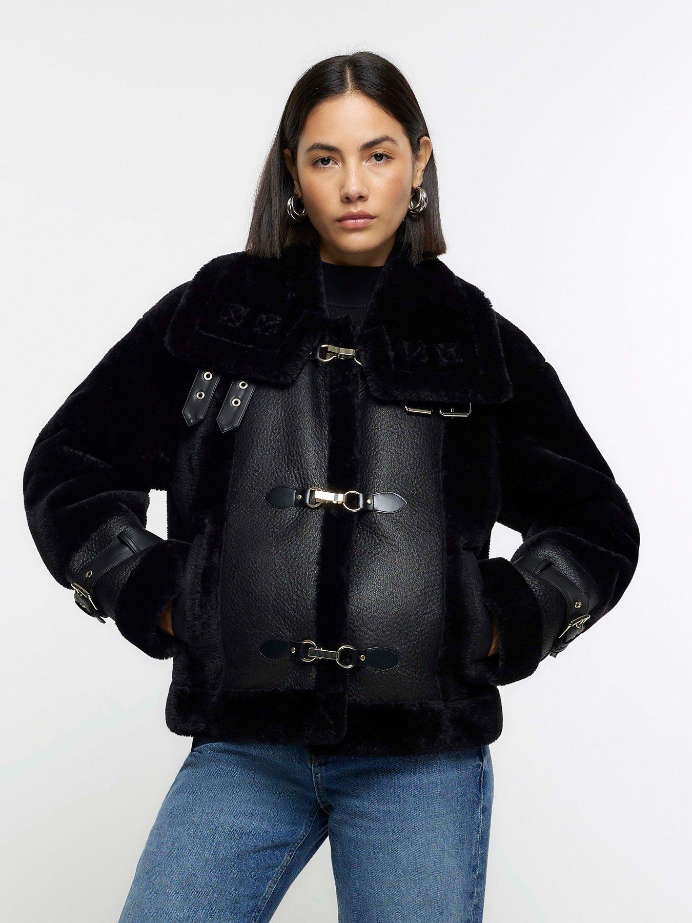 River Island Duffle Aviator Black littlewoods