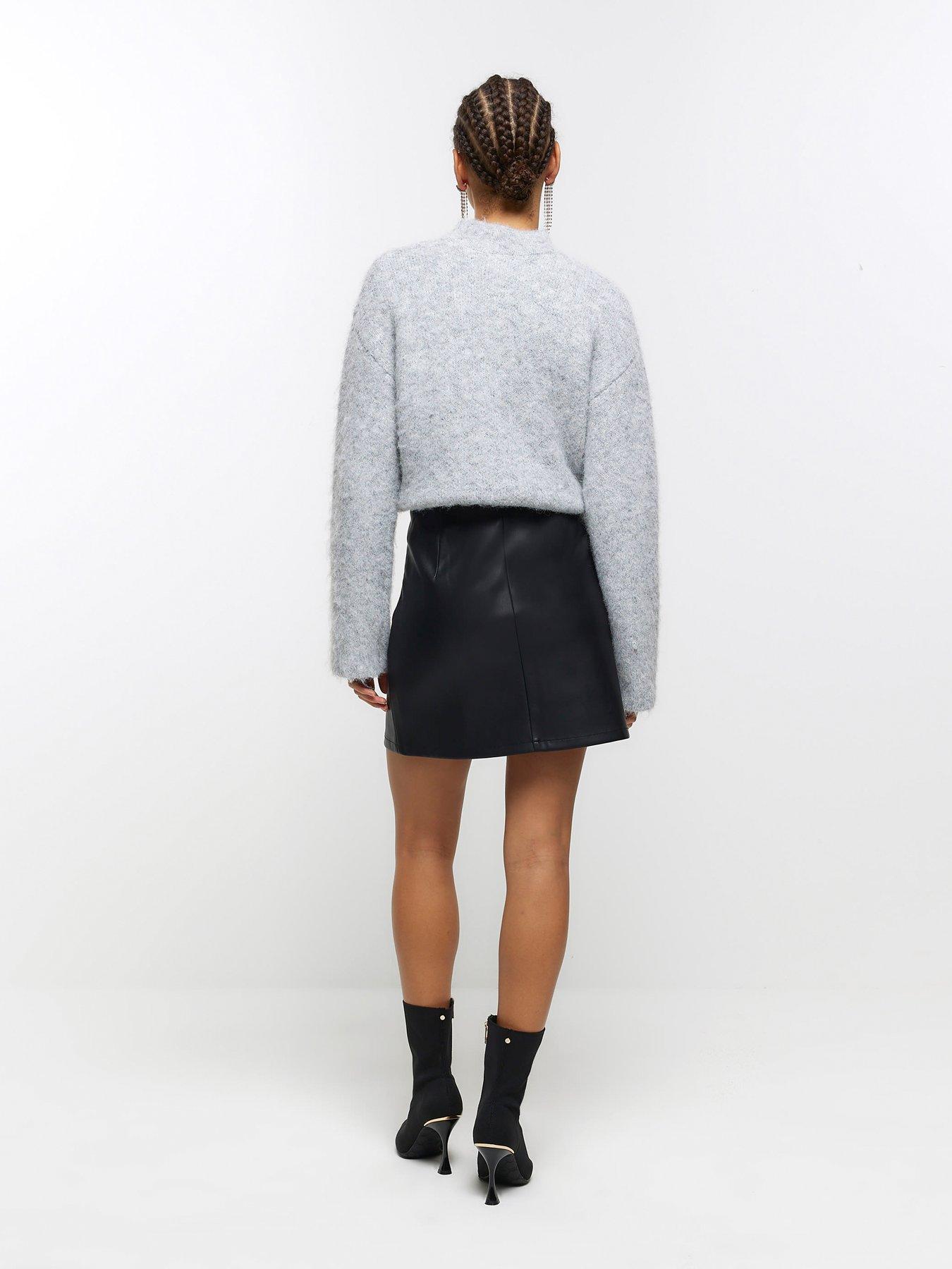 Black mini skirt outlet river island