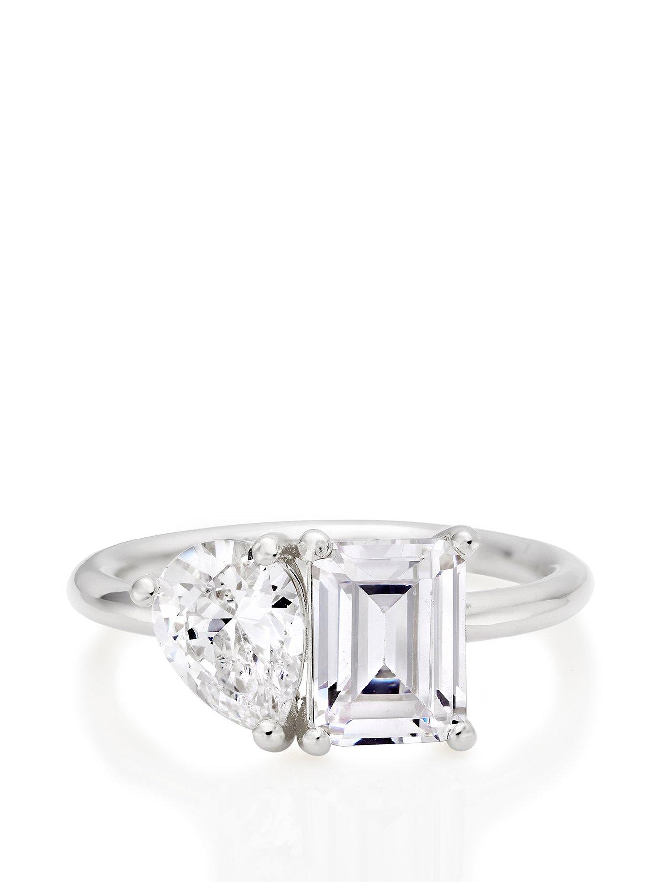  image of beaverbrooks-silver-cubic-zirconia-ring