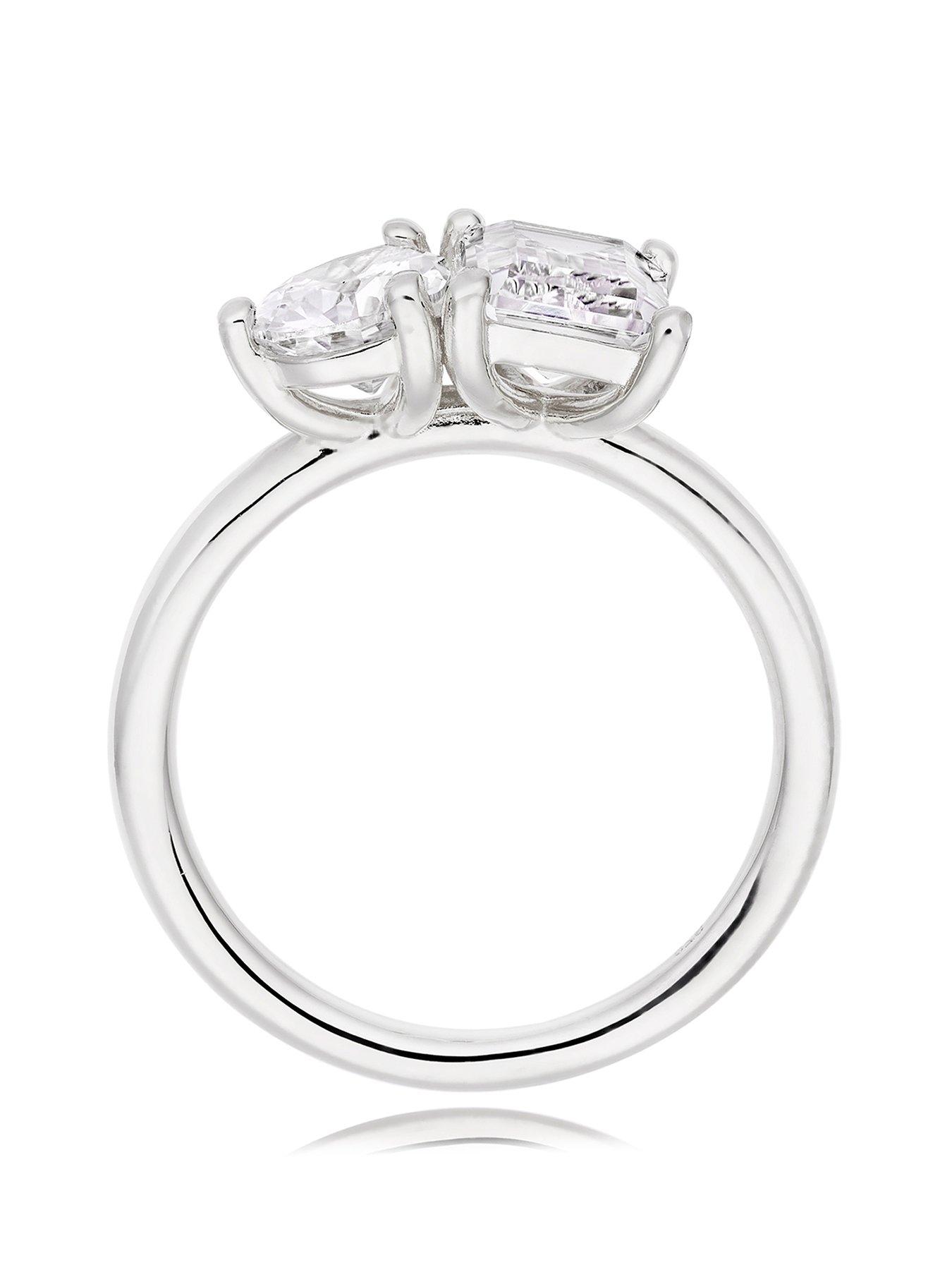  image of beaverbrooks-silver-cubic-zirconia-ring