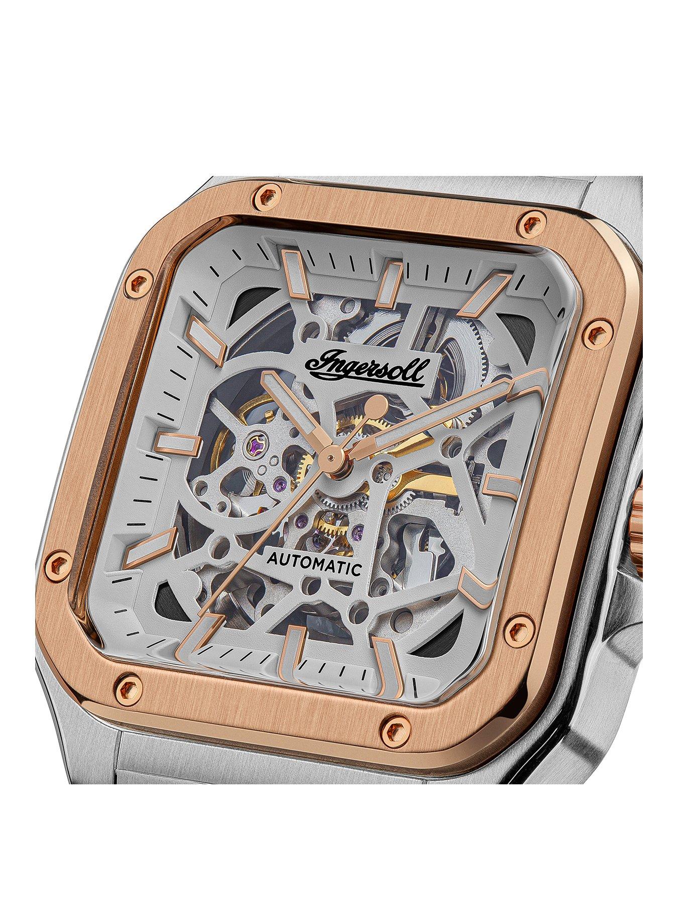  image of ingersoll-1892-the-ollie-automatic-mens-watch-with-grey-dial-and-two-tone-stainless-steel-bracelet-i14502