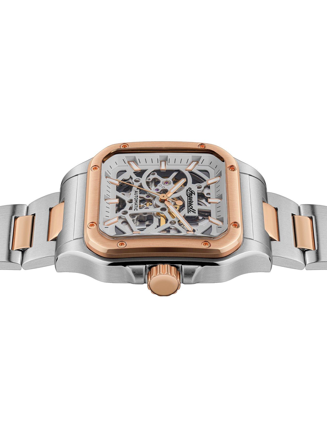  image of ingersoll-1892-the-ollie-automatic-mens-watch-with-grey-dial-and-two-tone-stainless-steel-bracelet-i14502