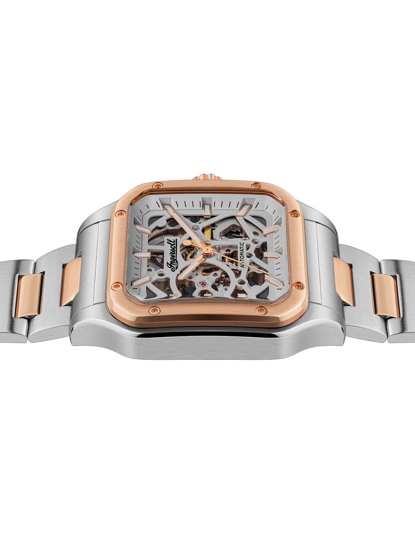  image of ingersoll-1892-the-ollie-automatic-mens-watch-with-grey-dial-and-two-tone-stainless-steel-bracelet-i14502