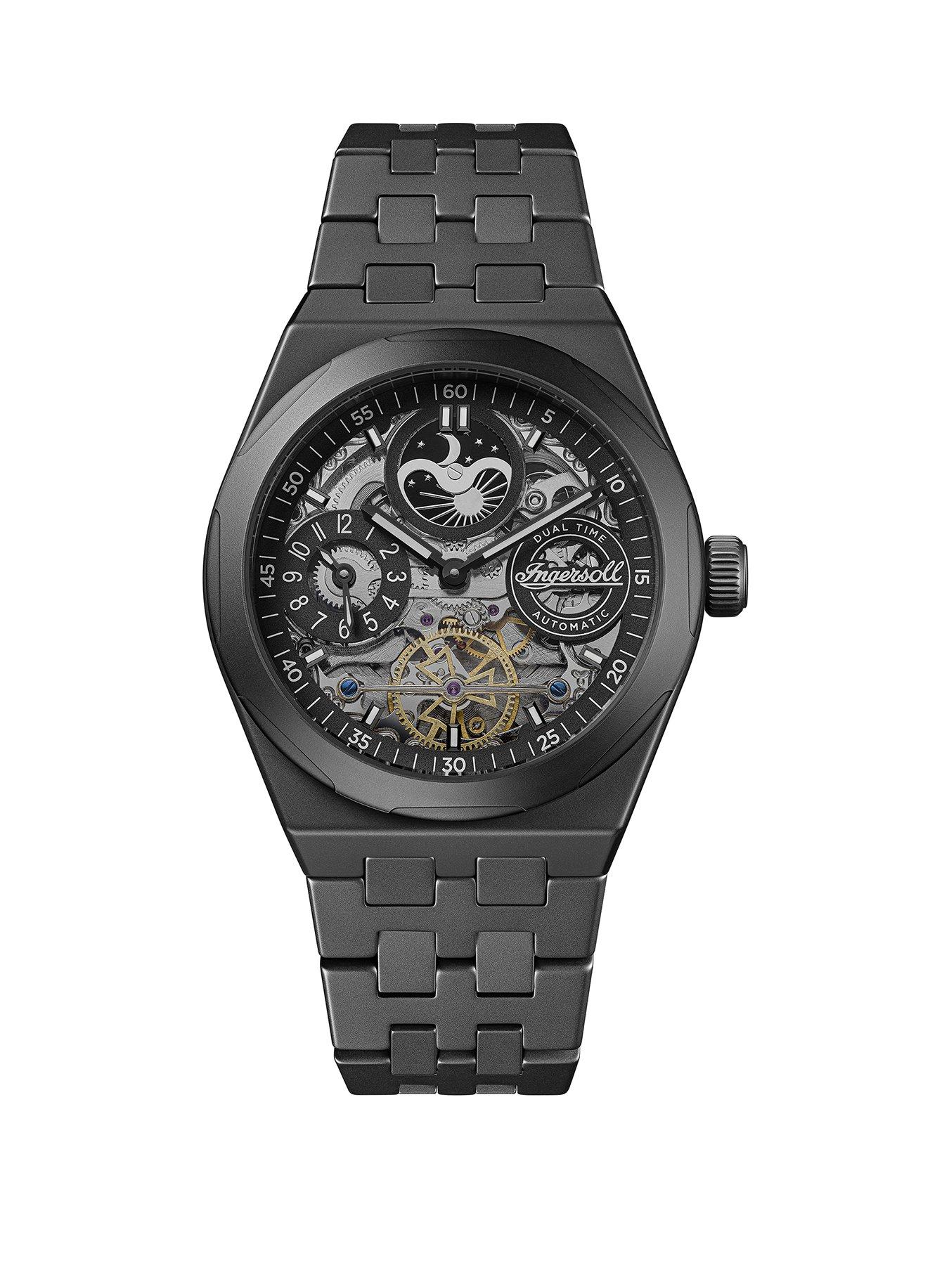 undefined 1892 The Broadway Automatic Mens Watch with Black Dial and Black Ceramic Bracelet - I15102