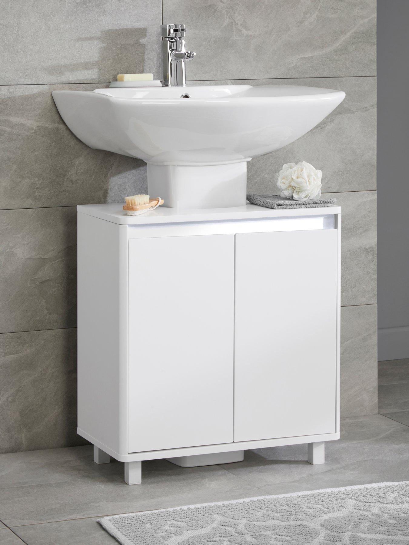 Priano Bathroom Sink Cabinet Under Basin Unit Cupboard Storage Furniture  Grey