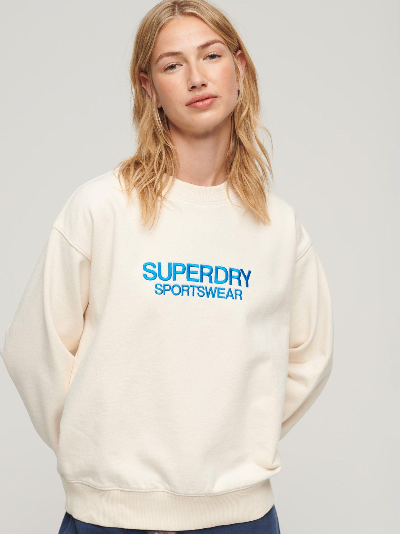 Superdry hot sale white sweatshirt