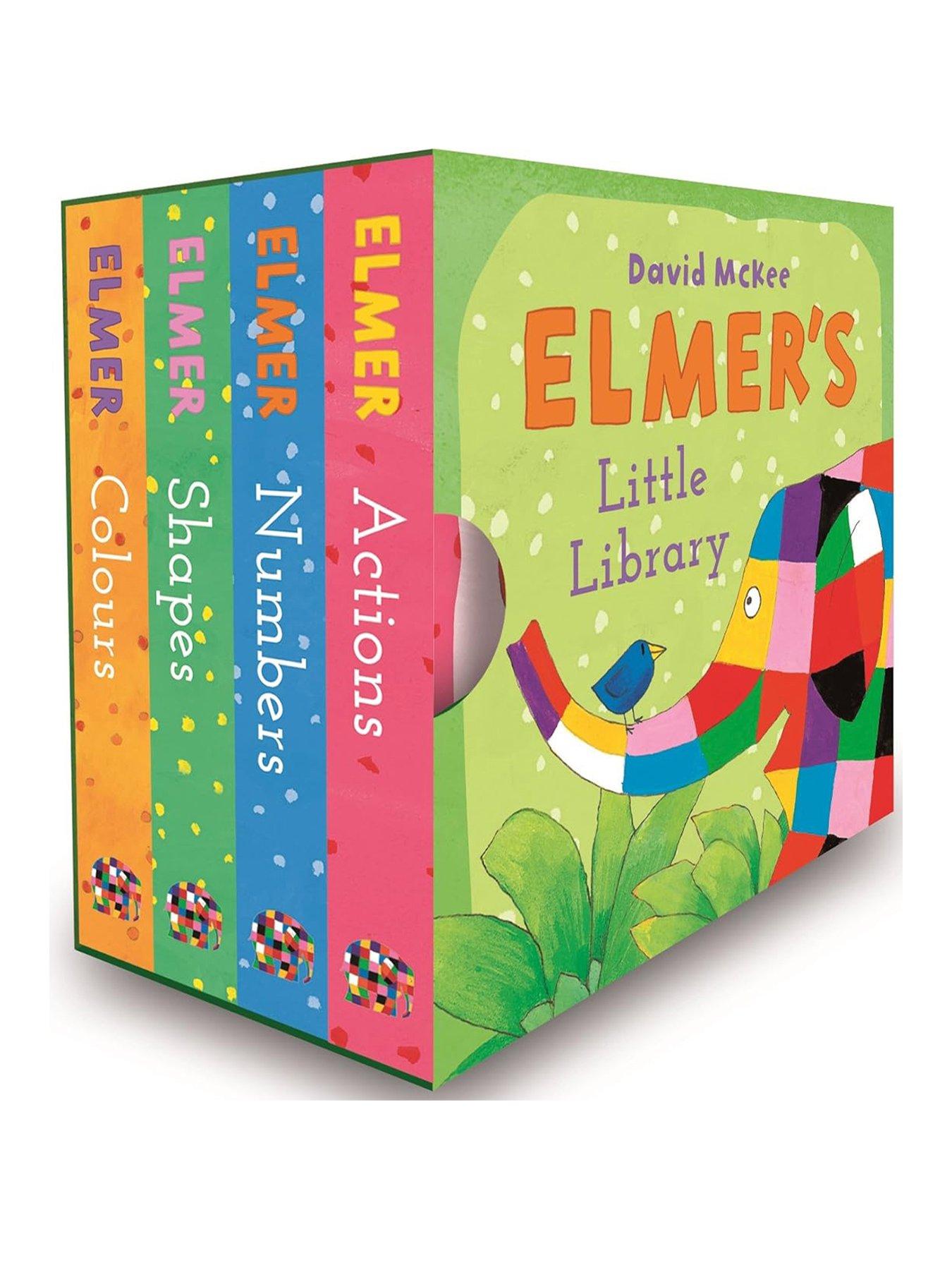  image of elmer-4-book-set-colours-numbers-shapes-actions