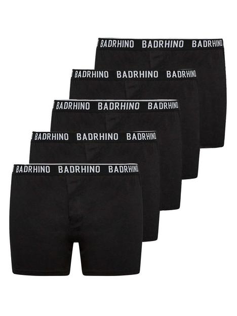 badrhino-5pk-boxer-black