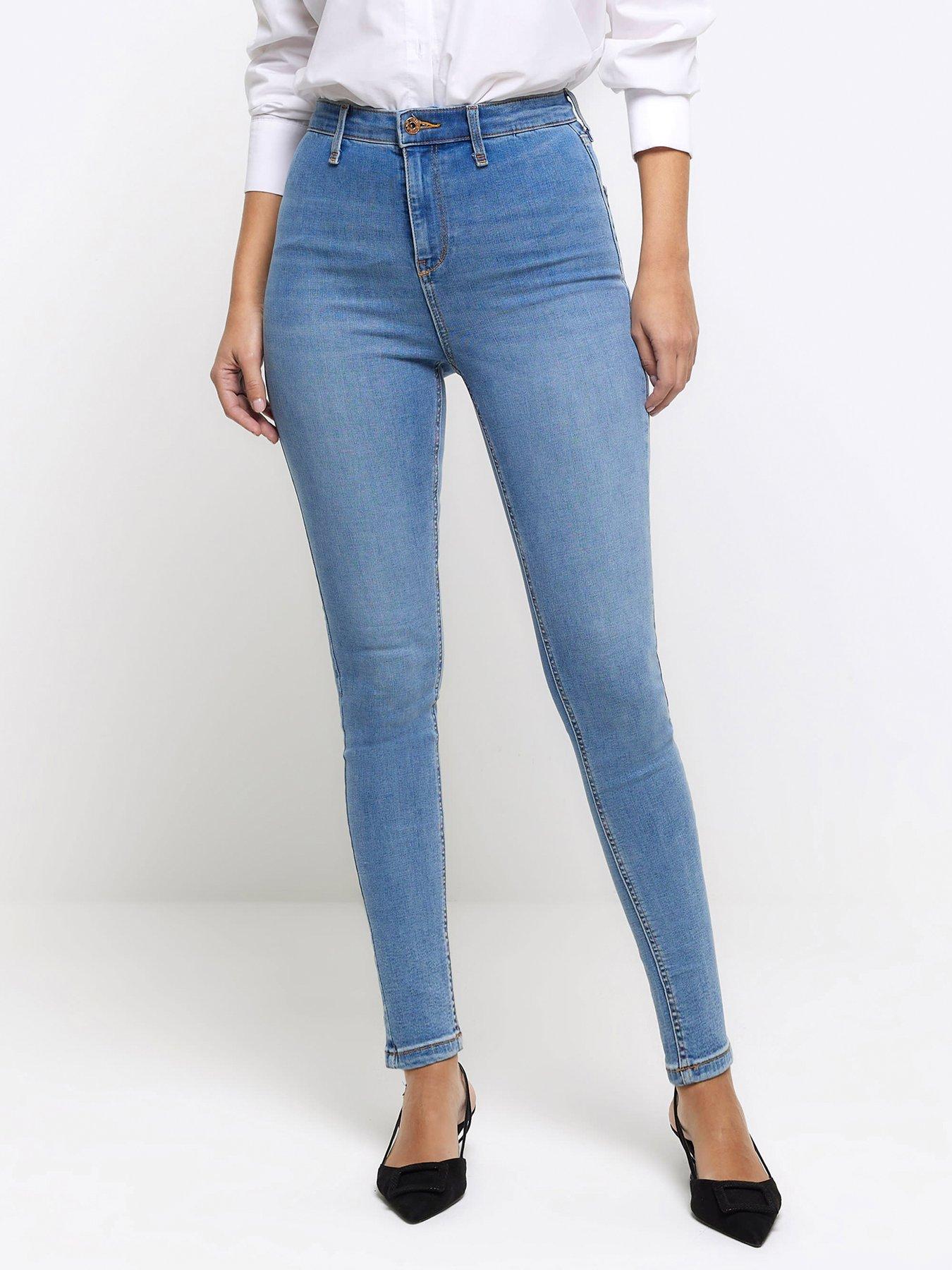 undefined High Rise Kaia Jeans - Mid Blue