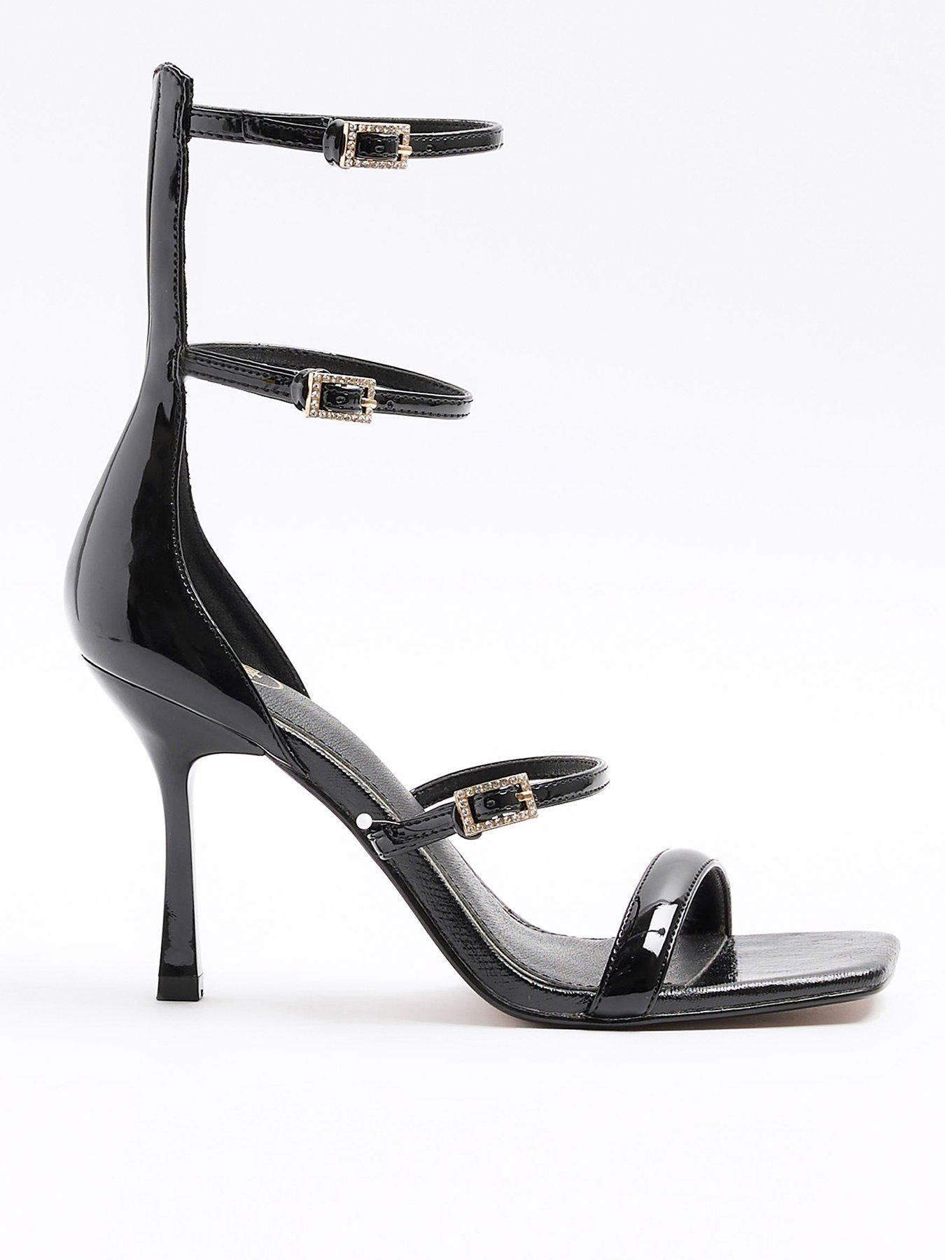 Black patent barely outlet there heels