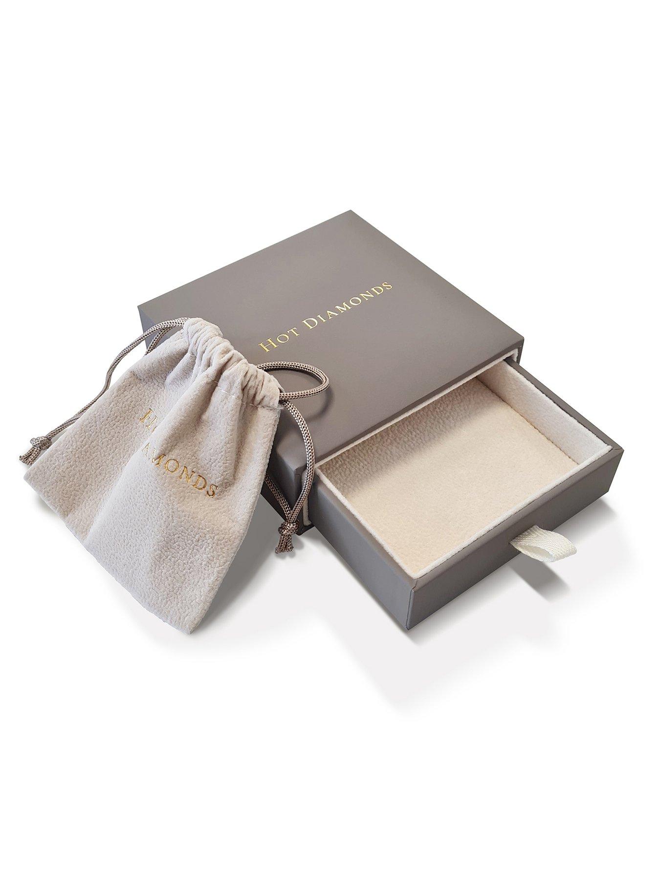  image of hot-diamonds-hdxgem-droplet-chain-earrings-white-topaz