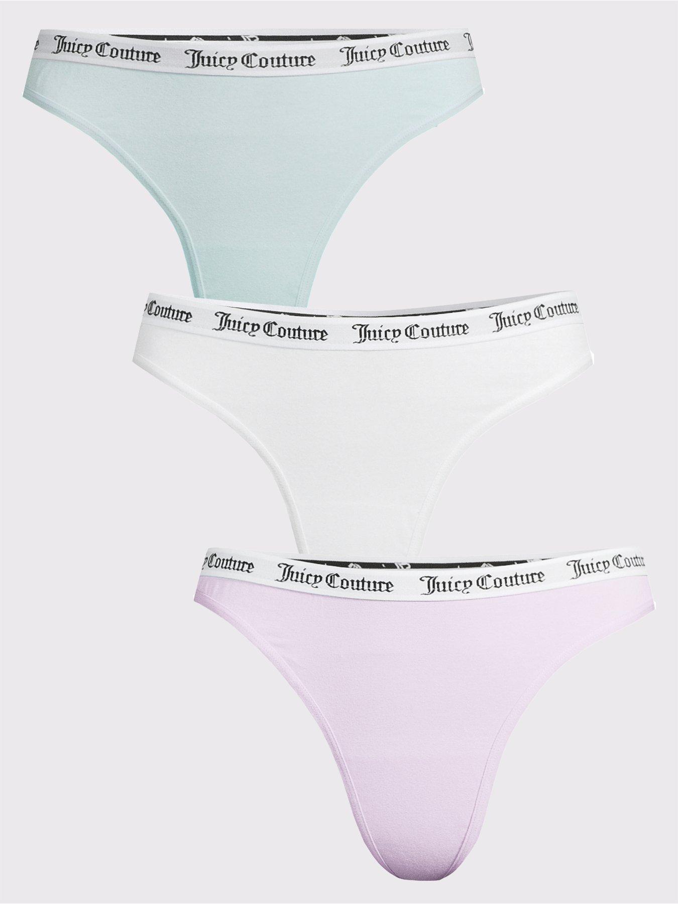 3 Pack Cotton Thong With Branded Elastic - Multi