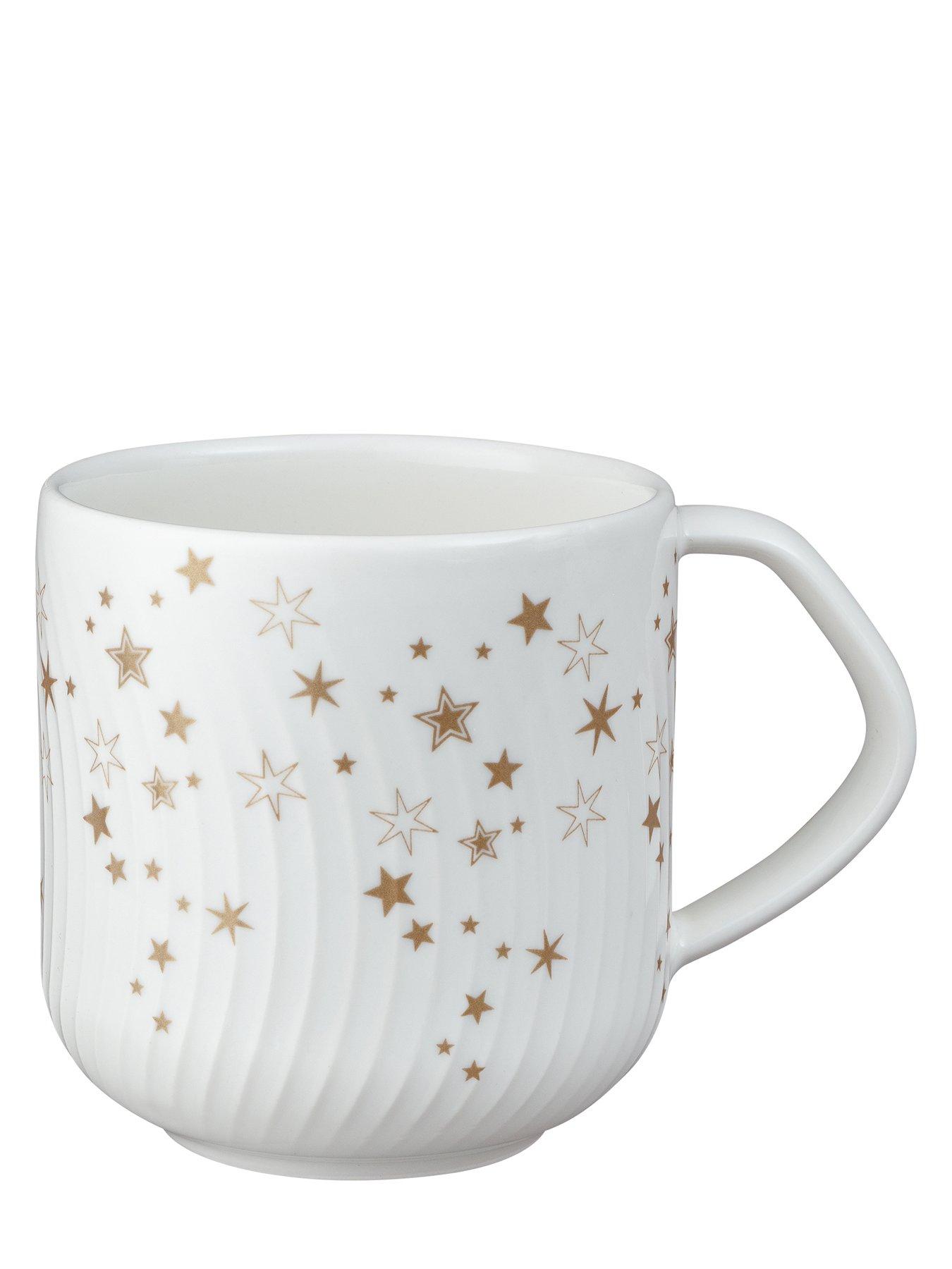 image of denby-porcelain-stars-mugs-in-white-ndash-set-of-2