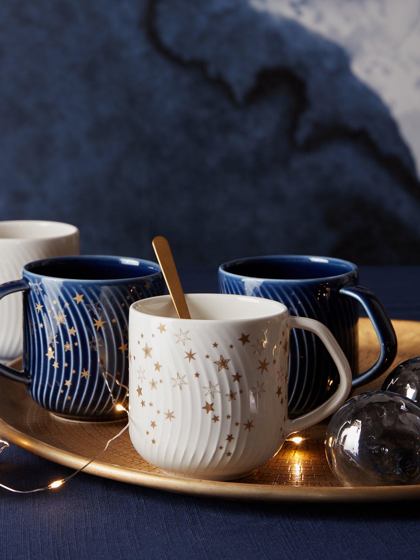  image of denby-porcelain-stars-mugs-in-white-ndash-set-of-2