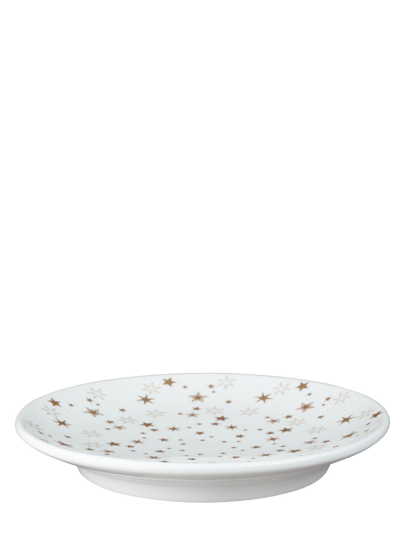  image of denby-porcelain-stars-small-plates-in-white-ndash-set-of-2