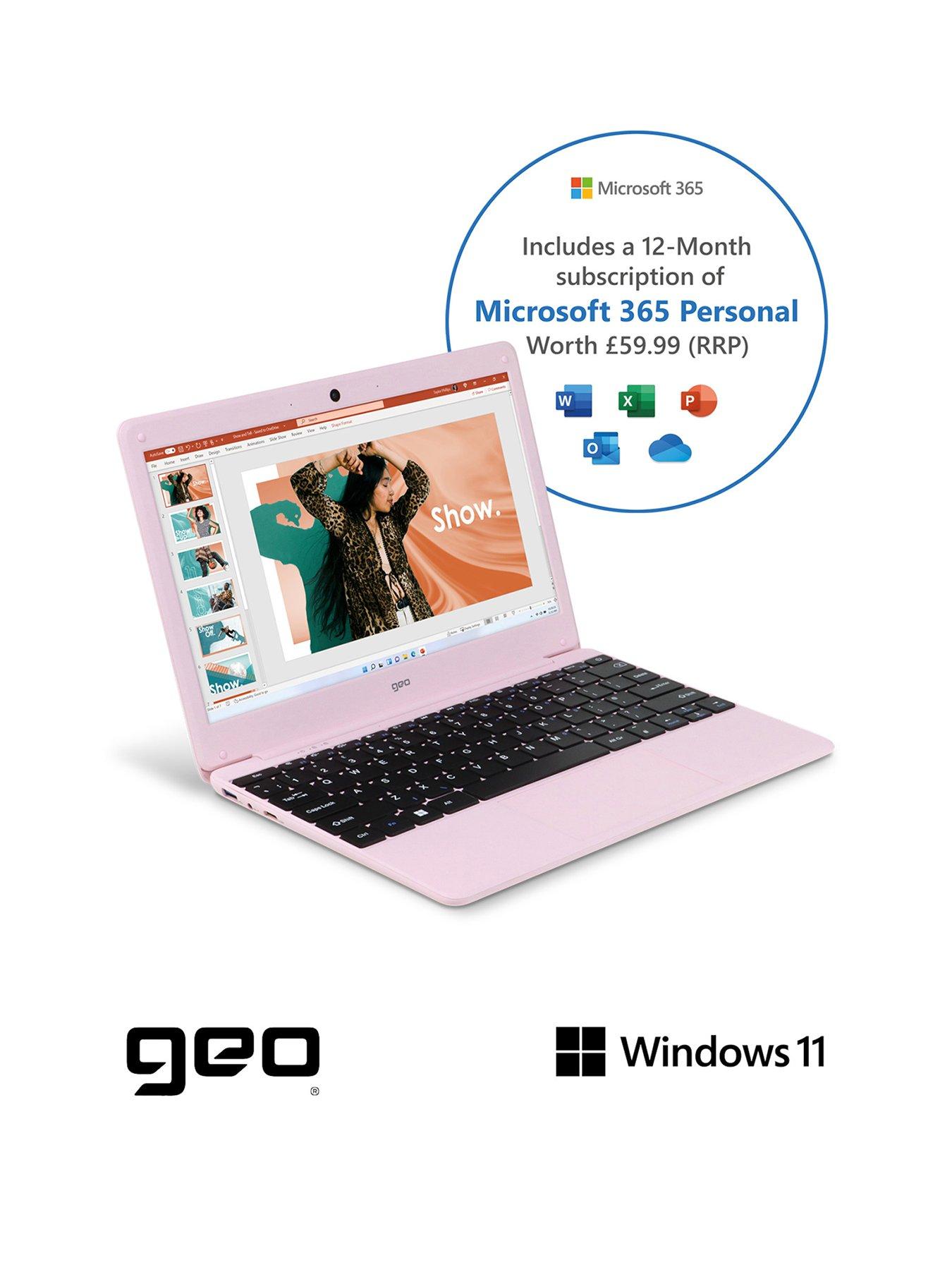 geobook 110 laptop in pink