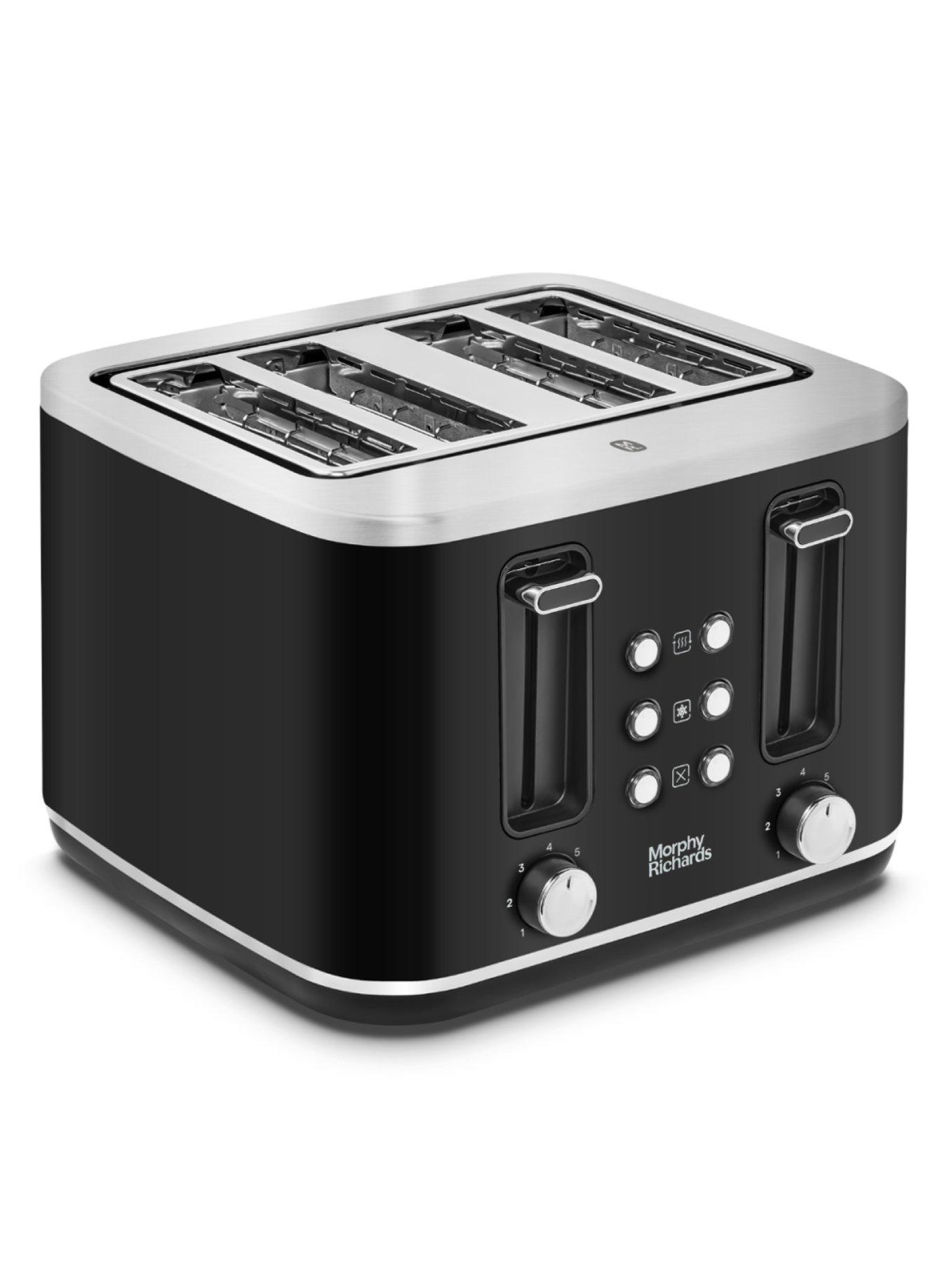  image of morphy-richards-motive-black-4-slice-toaster--nbsp242801