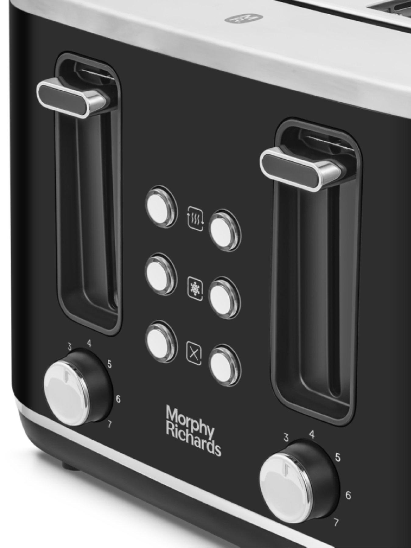  image of morphy-richards-motive-black-4-slice-toaster--nbsp242801