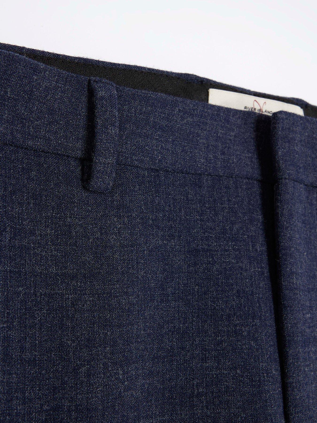  image of river-island-texture-ponte-trouser-navy