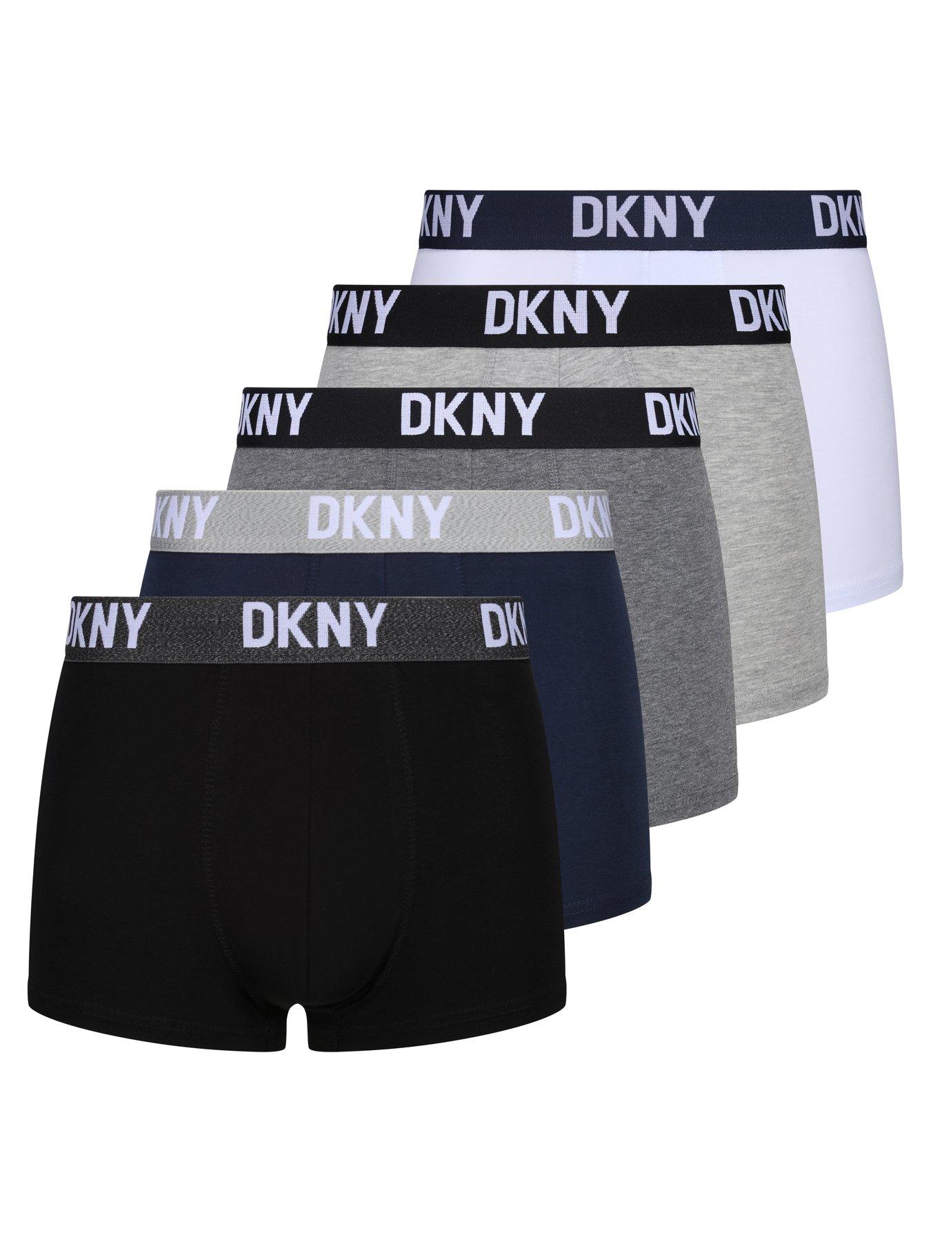 DKNY Underwear Mens 3 pack Trunks With Stretch Black