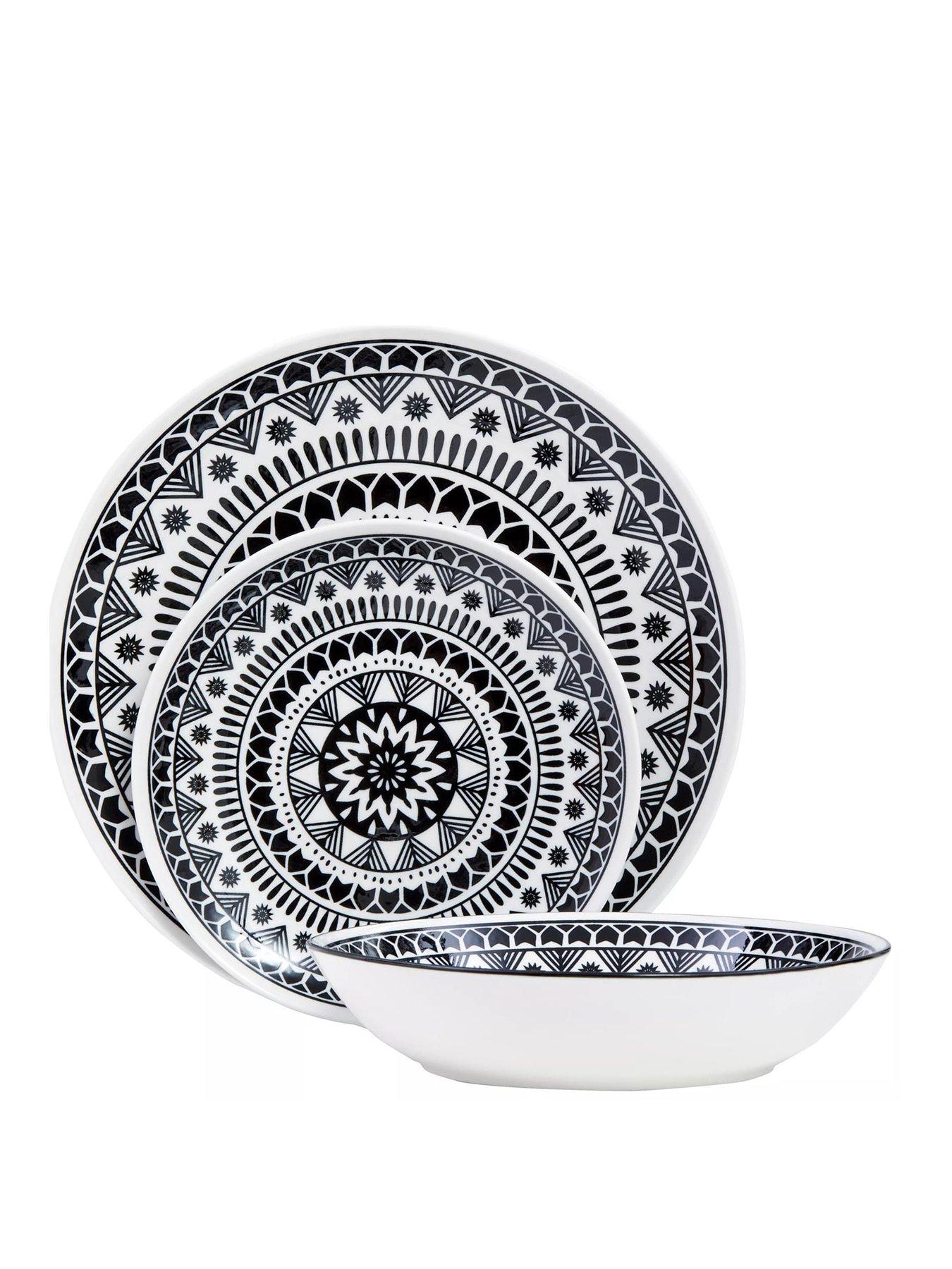 premier-housewares-maya-black-and-white-12-piece-dinner-set
