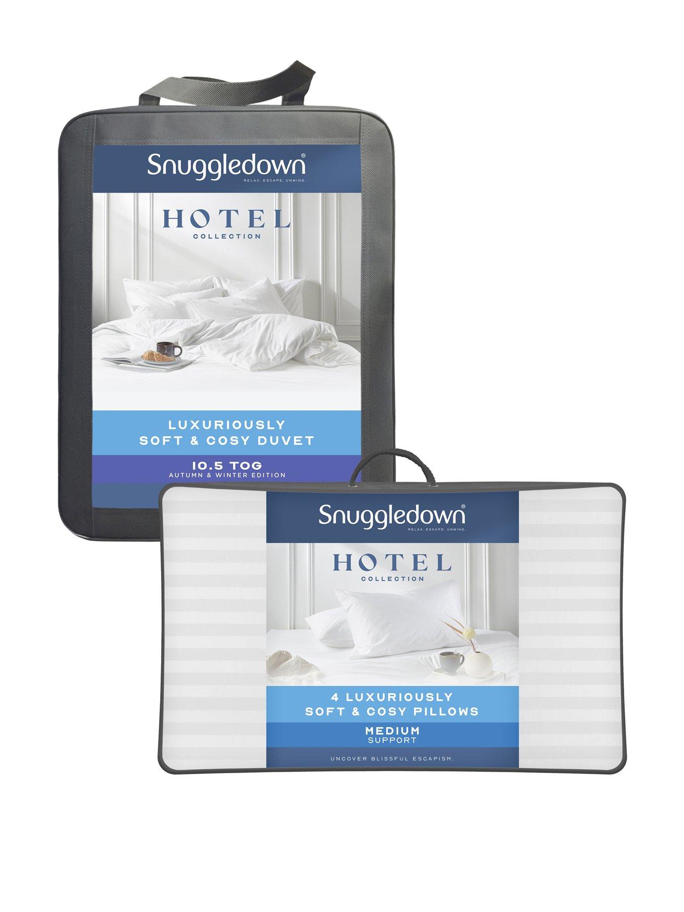 Image 1 of 6 of Snuggledown of Norway Luxurious Hotel 10.5 Tog Duvet and 4 Pillows Bundle - White