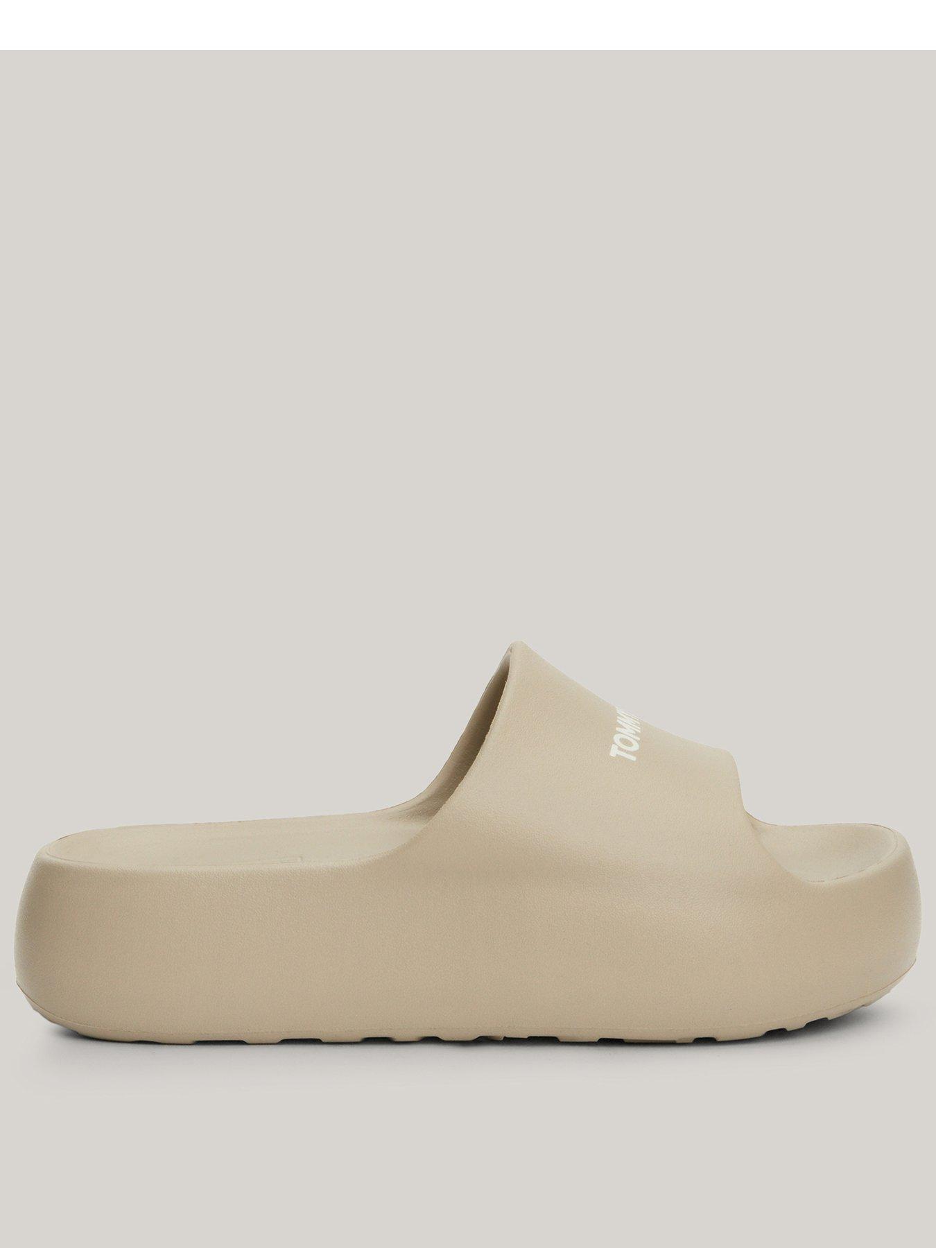 Tommy Jeans Chunky Flatform Slide - Grey | littlewoods.com 