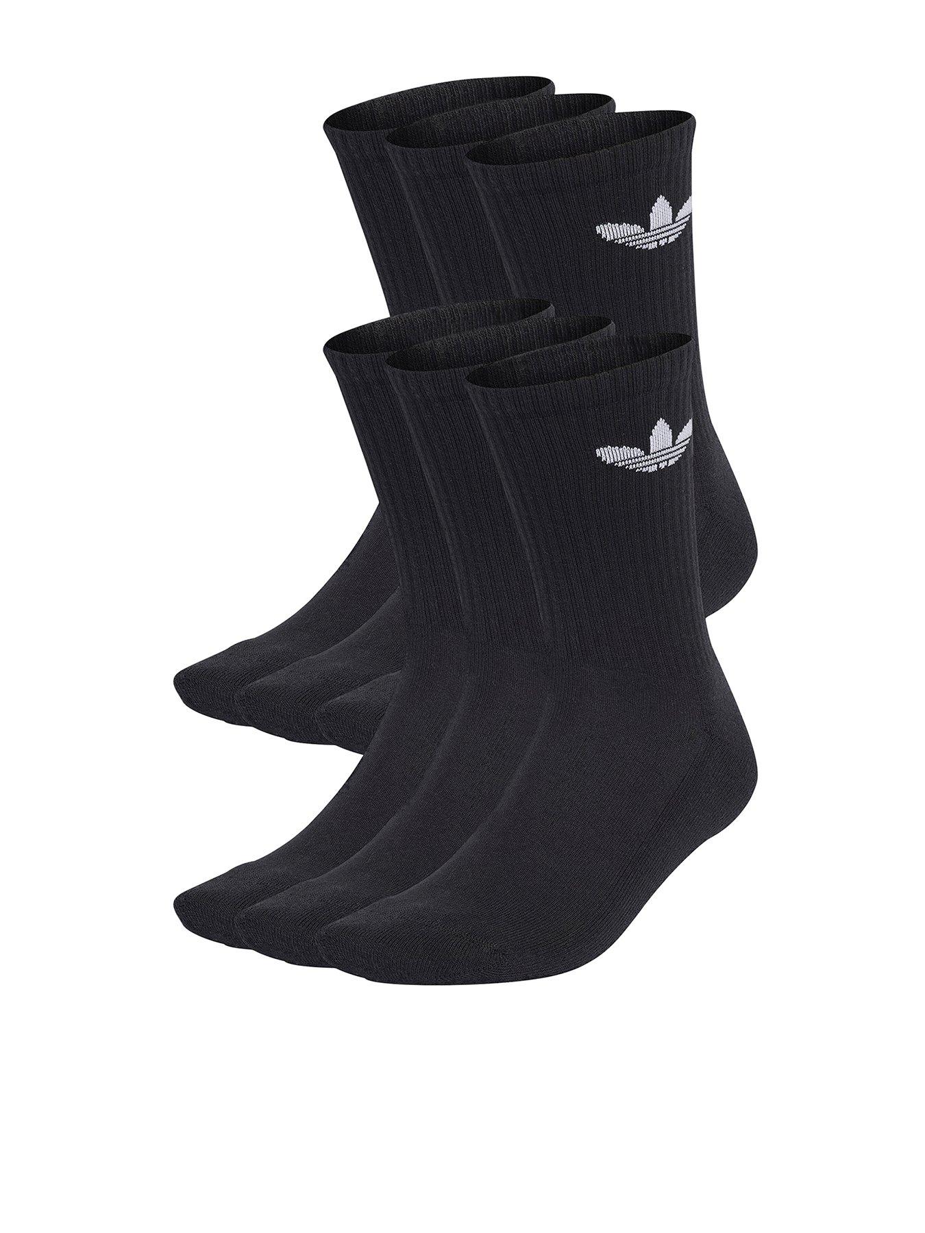 Image 1 of 1 of adidas Originals Men's Trefoil Cushioned Crew Sock 6 Pack - Black