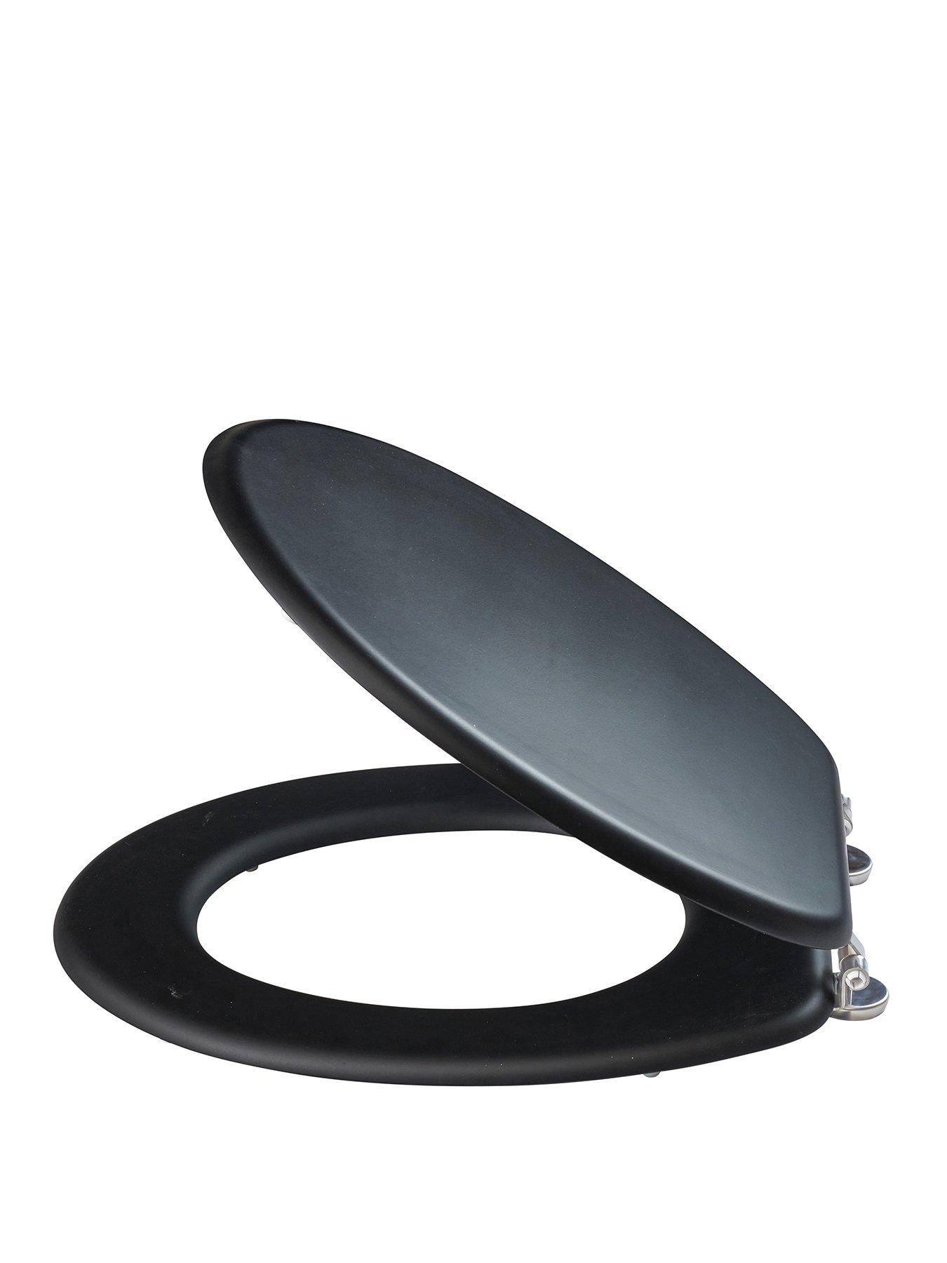 Image 1 of 4 of AQUALONA Soft Touch Toilet Seat &ndash; Black