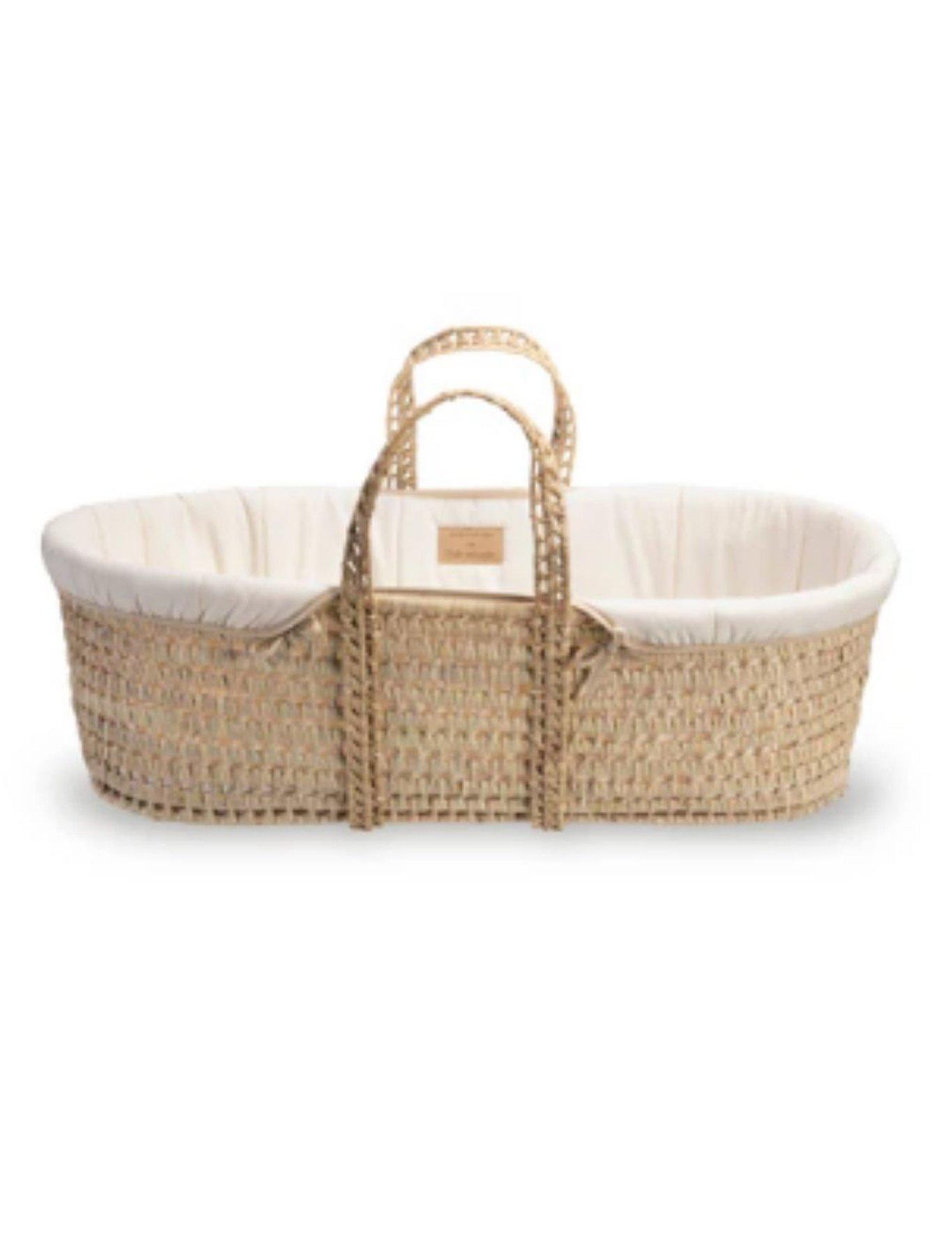 Image 5 of 5 of Clair De Lune Palm Moses Basket with Rocking Stand - Cream