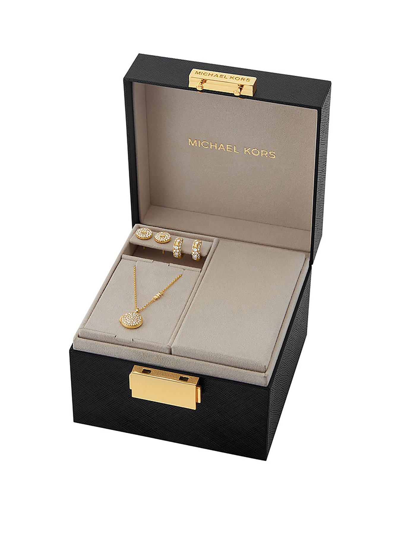 Michael kors earrings clearance and necklace set