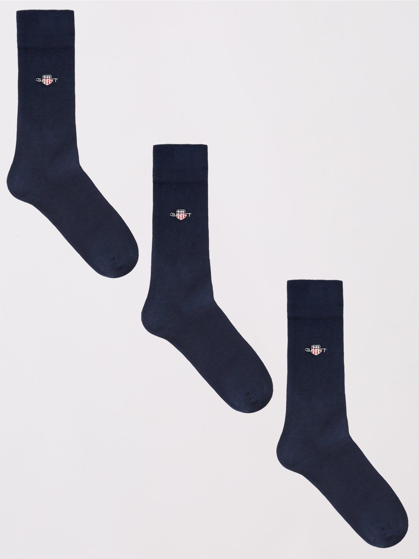 gant-3-pack-shield-socks-navy