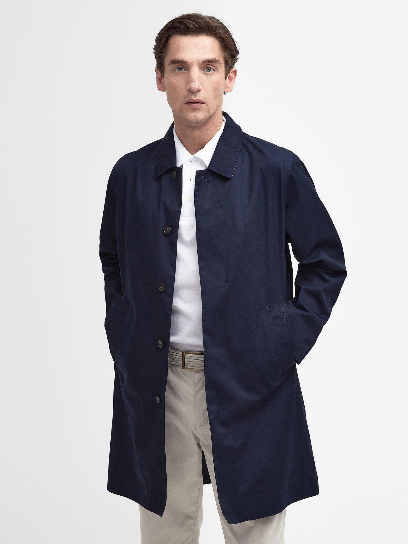 Barbour Rokig Waterproof Lightweight Mac Jacket - Navy | littlewoods.com