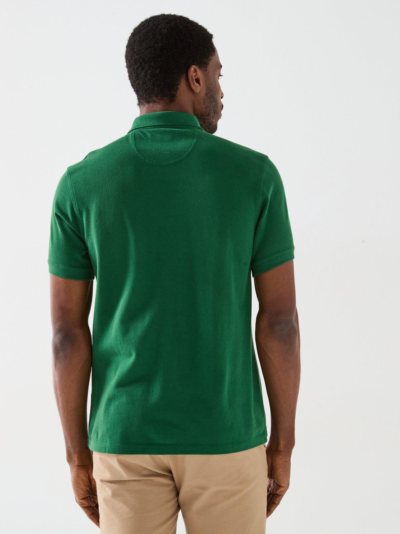  image of barbour-sports-tailored-fit-polo-shirt-green