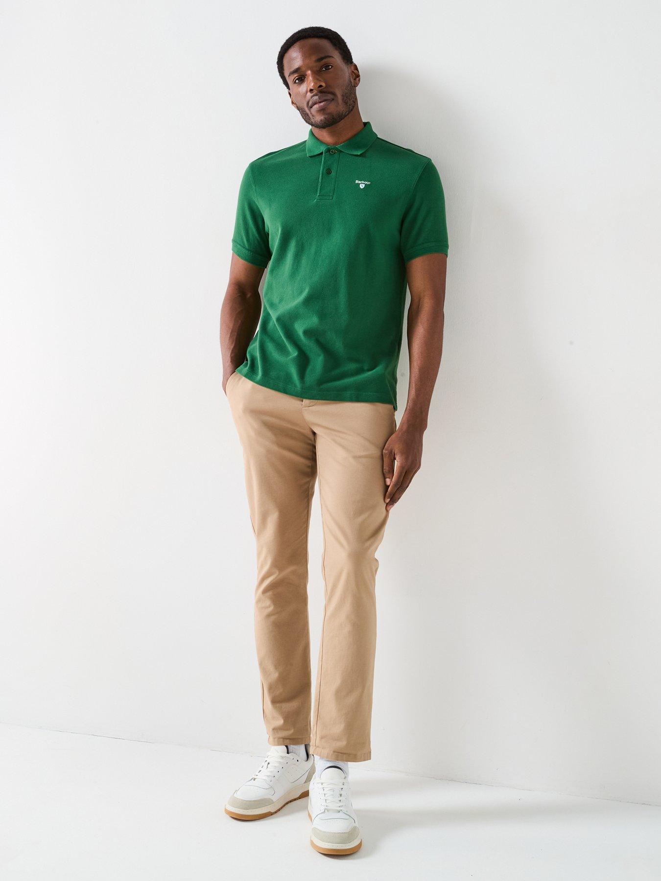  image of barbour-sports-tailored-fit-polo-shirt-green