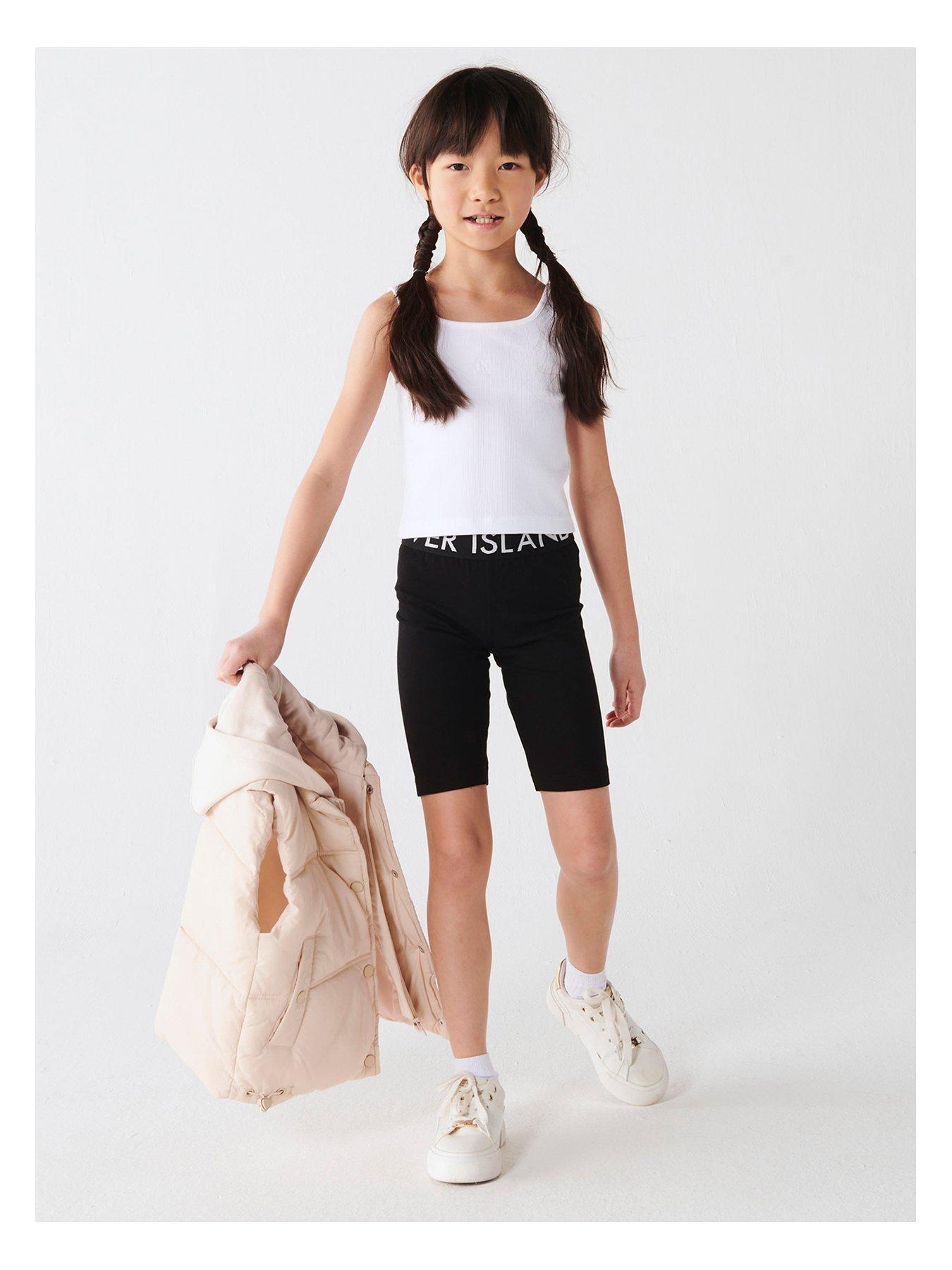 Girls Elasticated Cycle Shorts Black