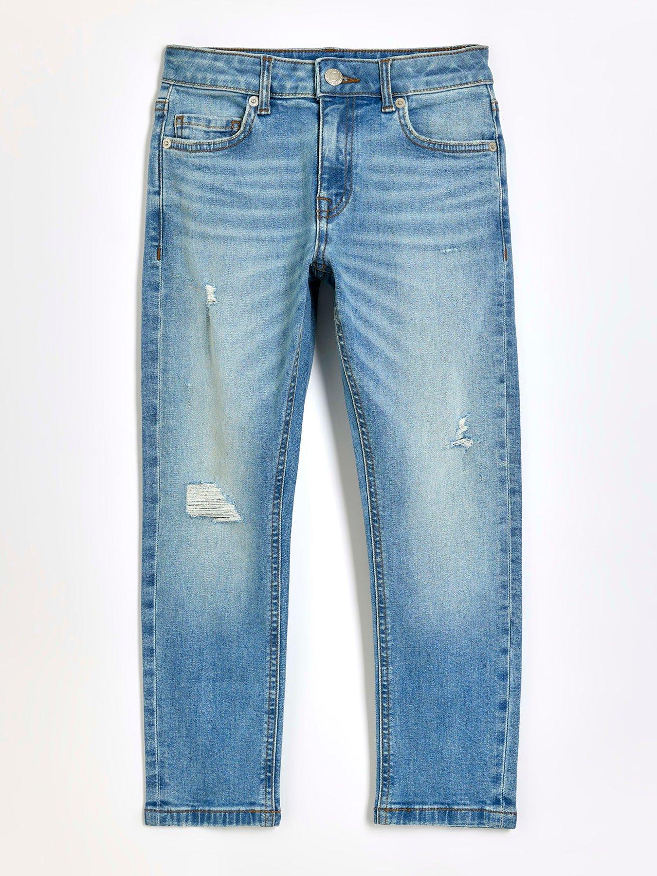 Mini V by Very Boys Pull On Jogger Jean - Light Wash