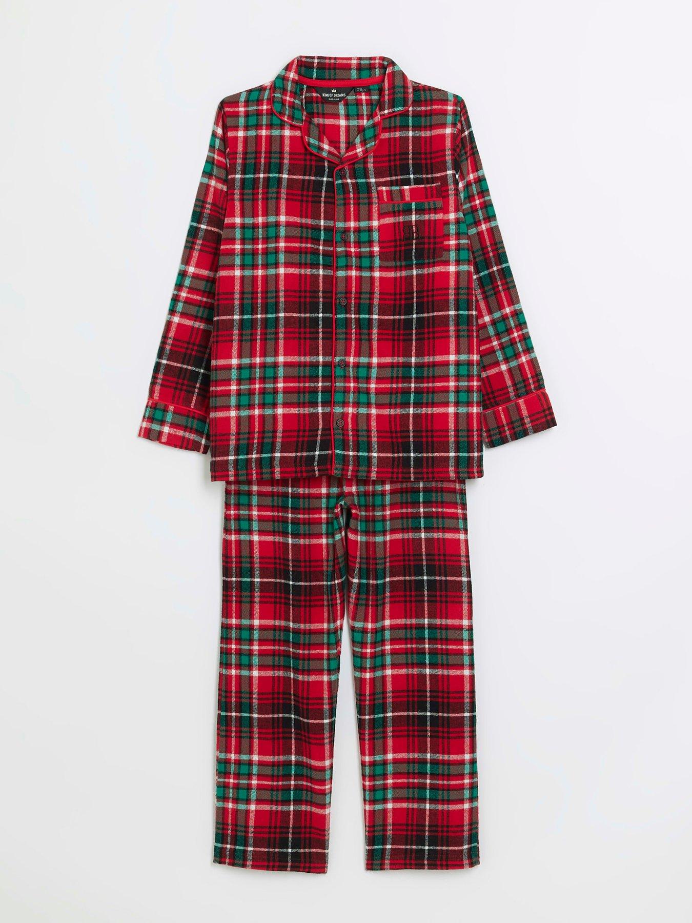 Boys cheap checked pajamas