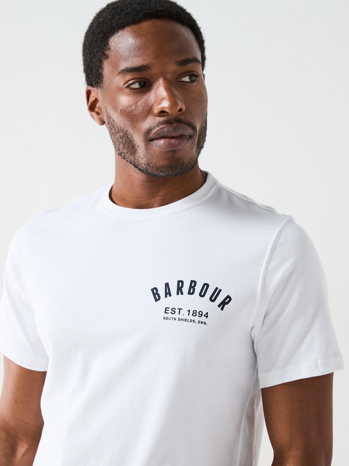  image of barbour-short-sleeve-preppy-chest-logo-t-shirt-white