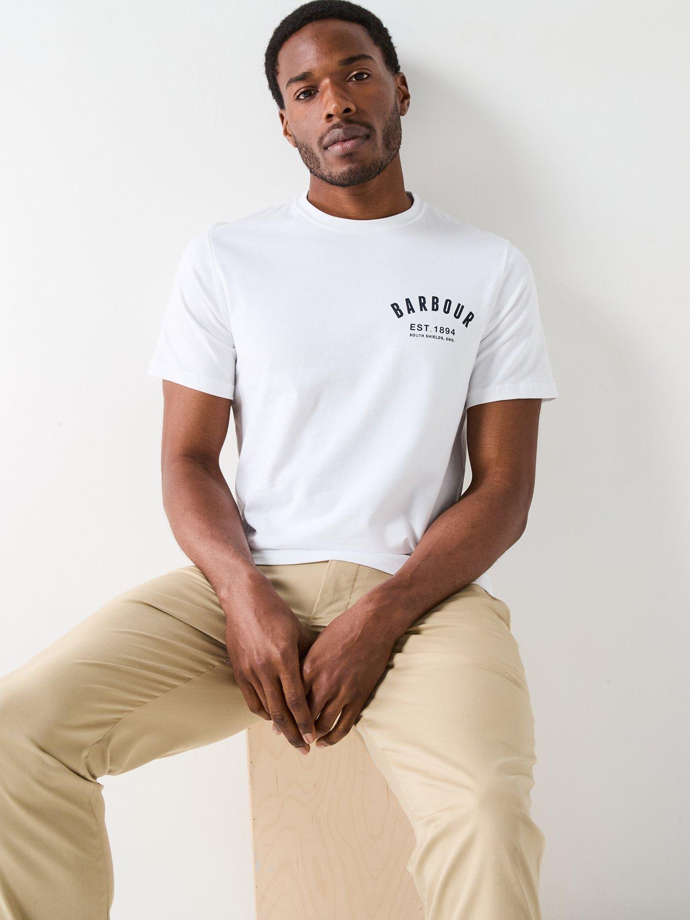  image of barbour-short-sleeve-preppy-chest-logo-t-shirt-white