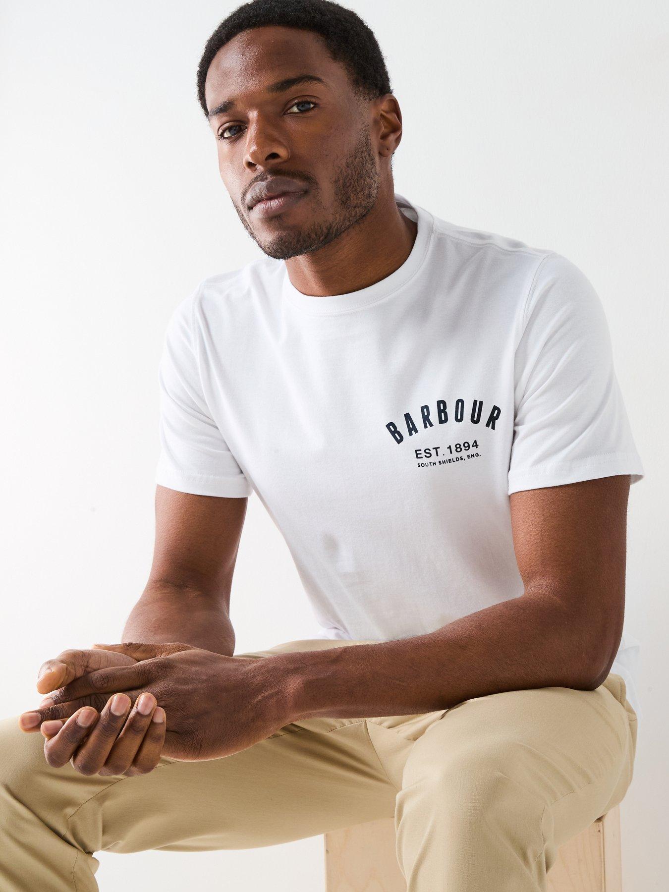 image of barbour-short-sleeve-preppy-chest-logo-t-shirt-white