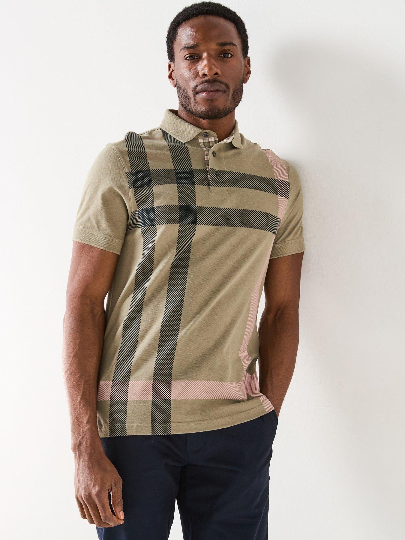 Barbour Blaine Large Check Tailored Fit Polo Shirt - Green