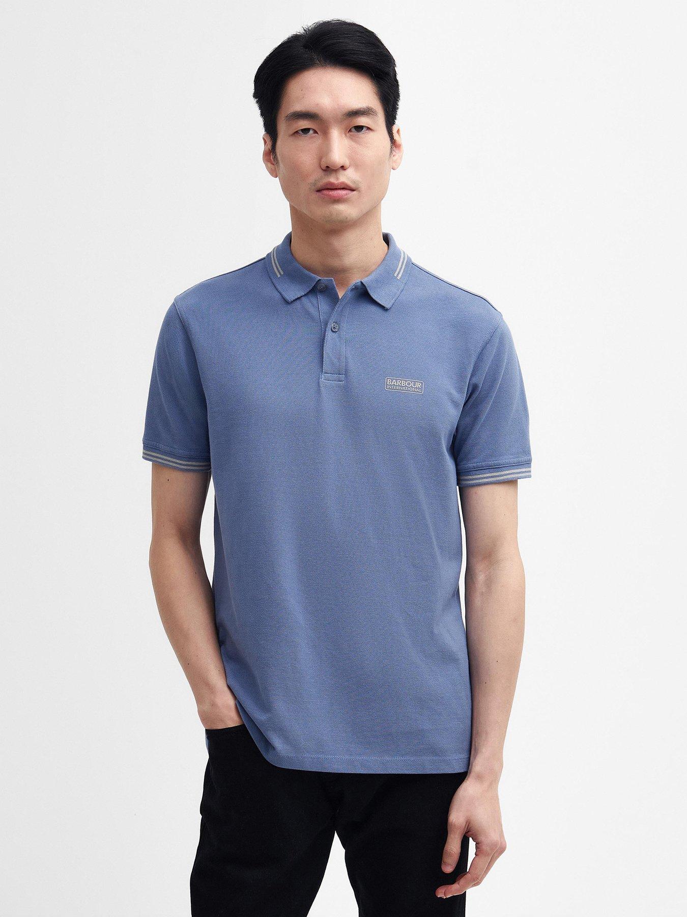 Barbour International Exclusive Essential Pique Tailored Polo Shirt Khaki littlewoods