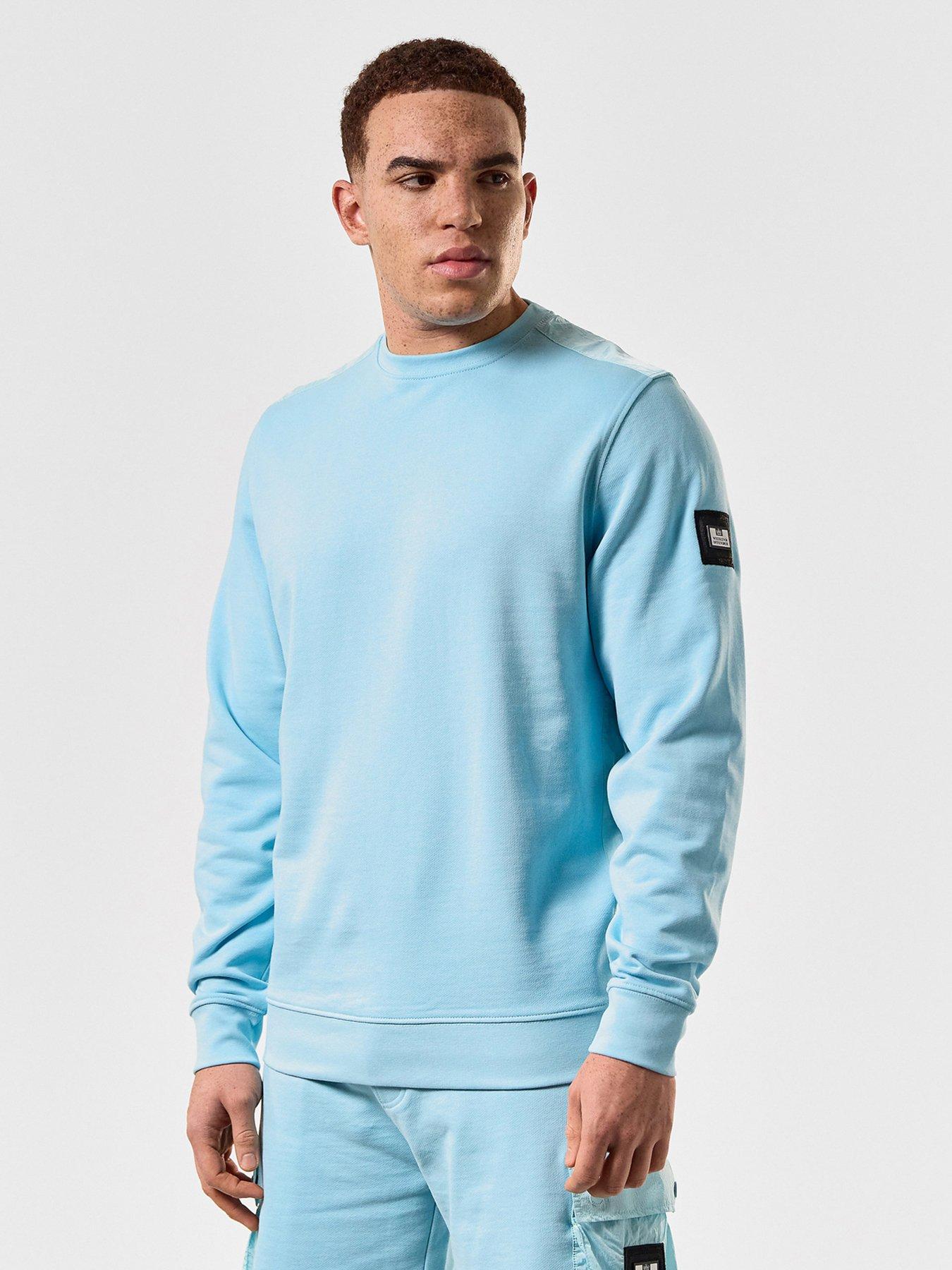 Weekend Offender Badge Sweat Top - Light Blue | littlewoods.com